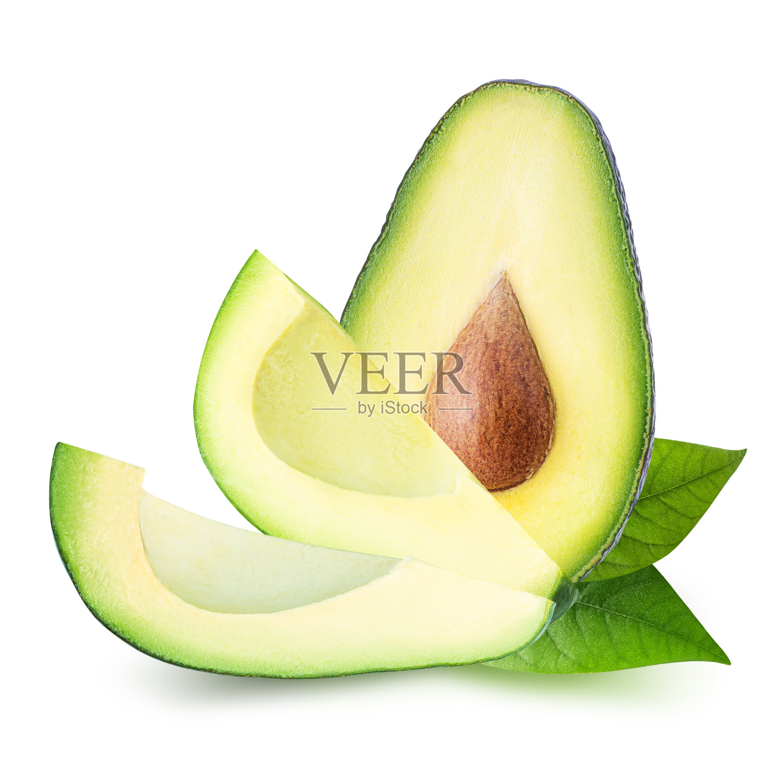 牛油果孤立在白色背景照片摄影图片