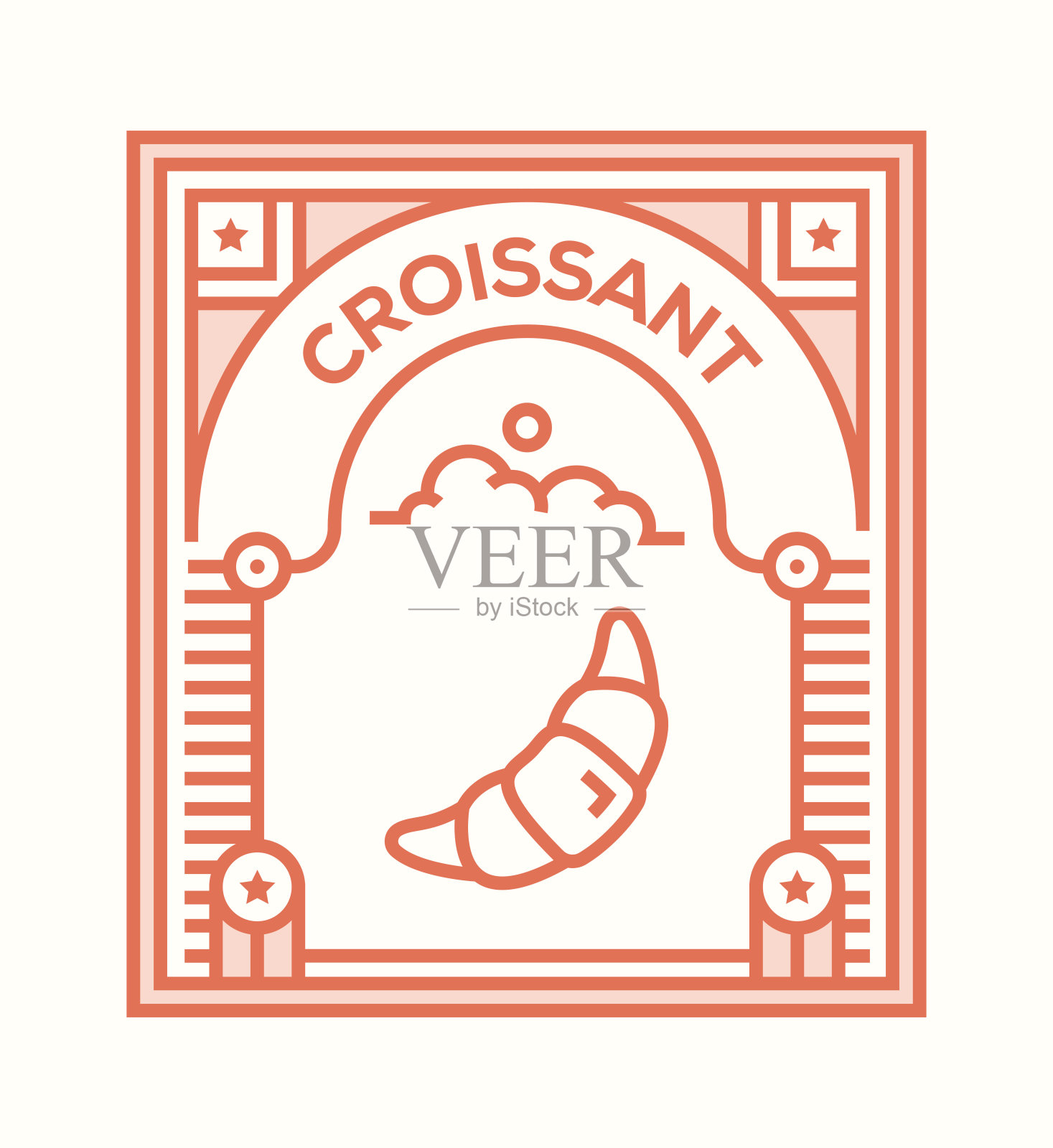 羊角面包图标的概念插画图片素材