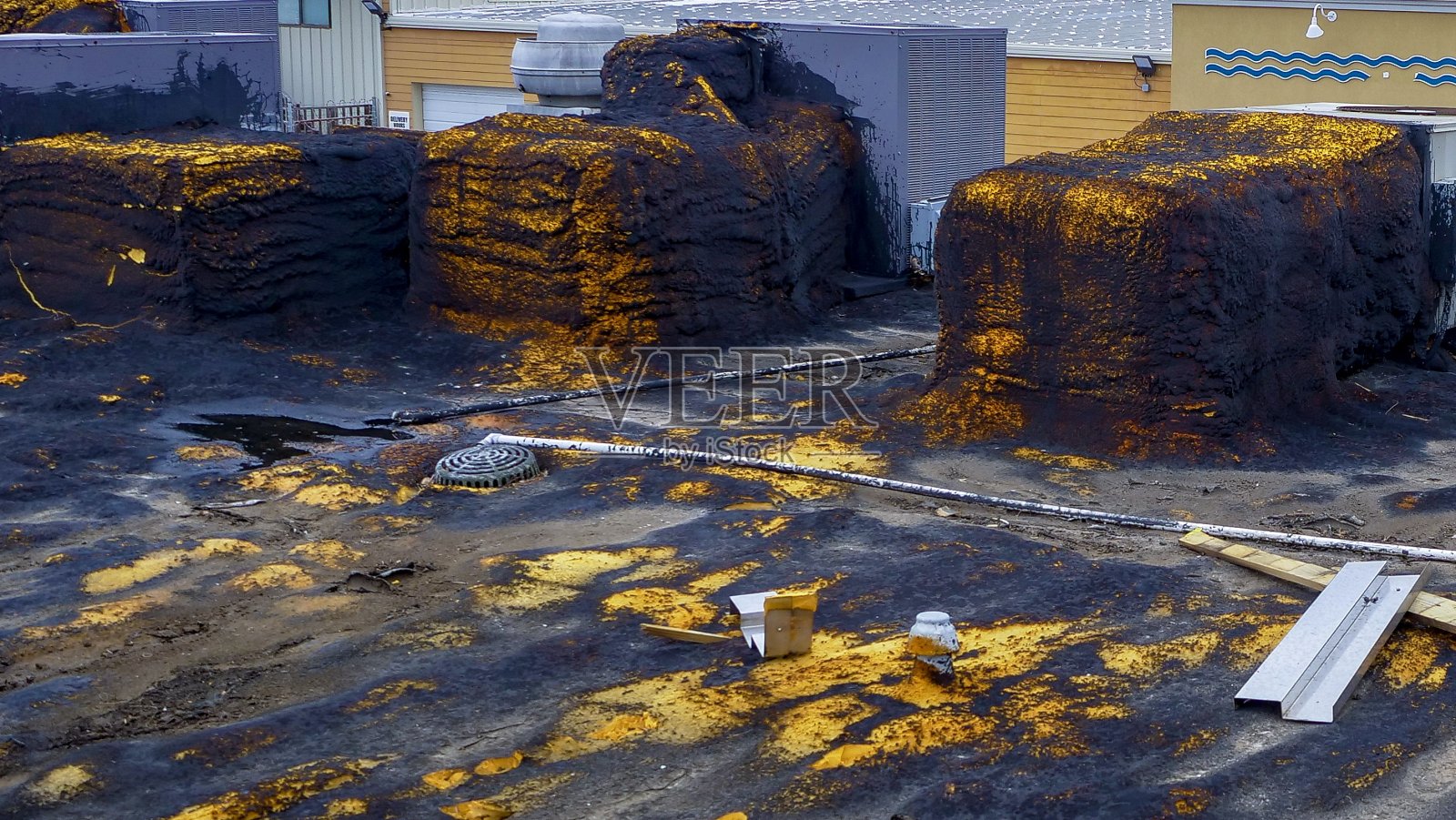 暖通空调系统覆盖着泡沫照片摄影图片