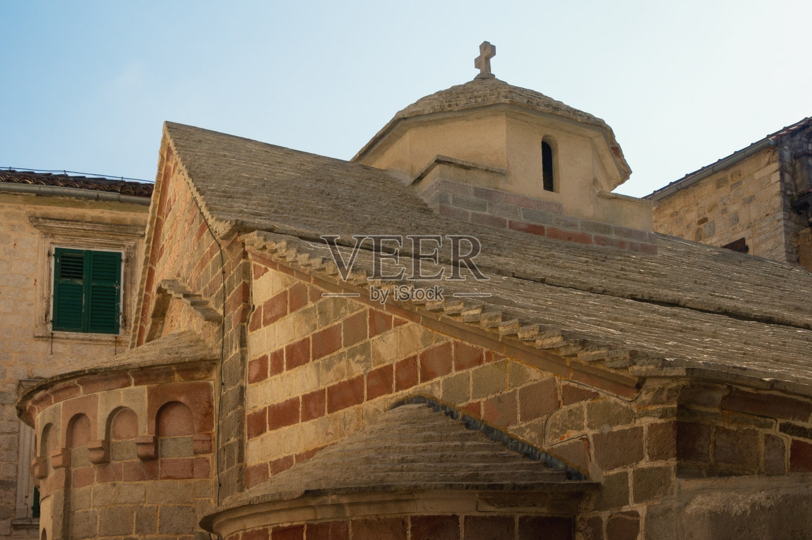 黑山。科托尔老城。圣安娜教堂照片摄影图片