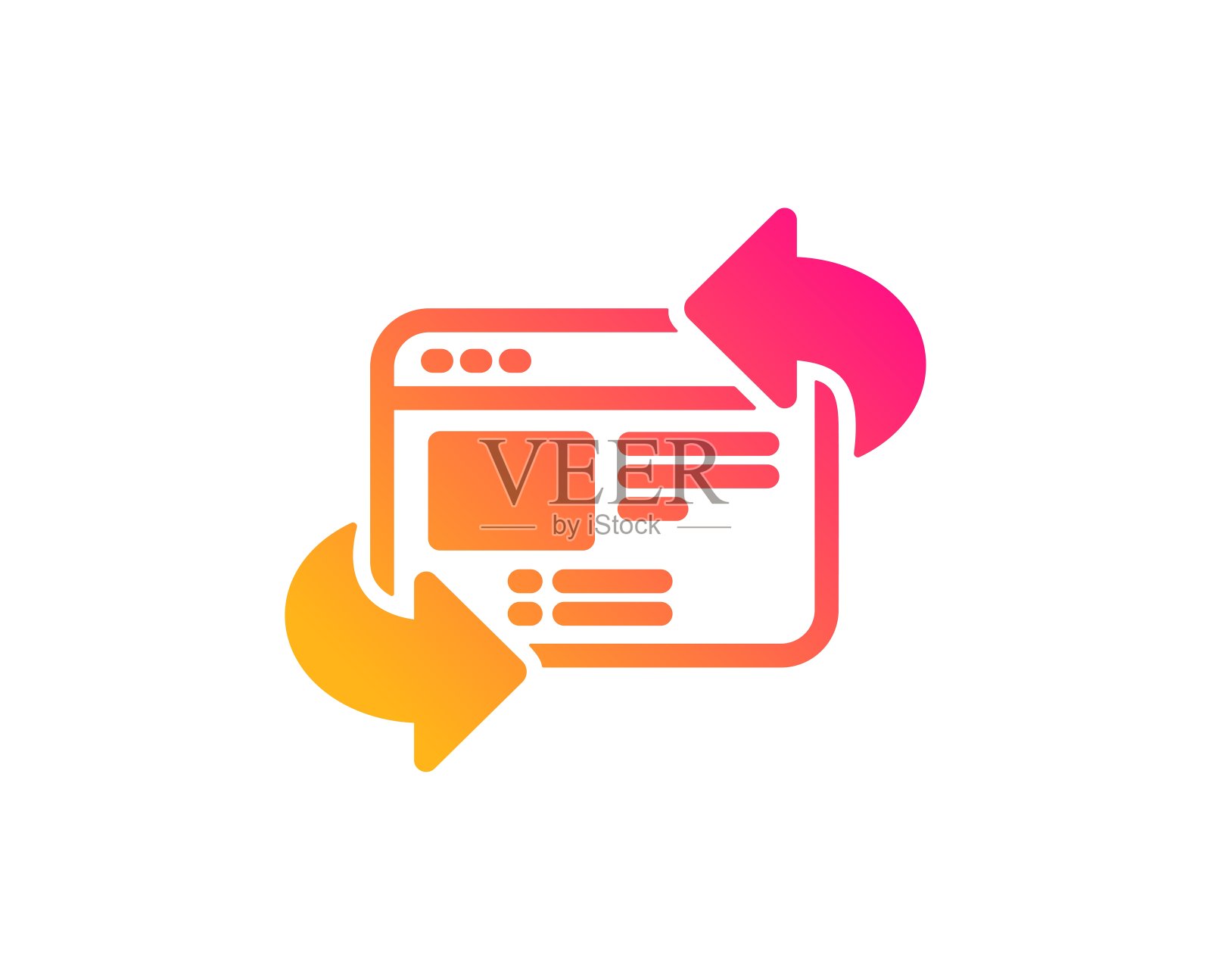 刷新网站图标。更新网页标志。向量插画图片素材