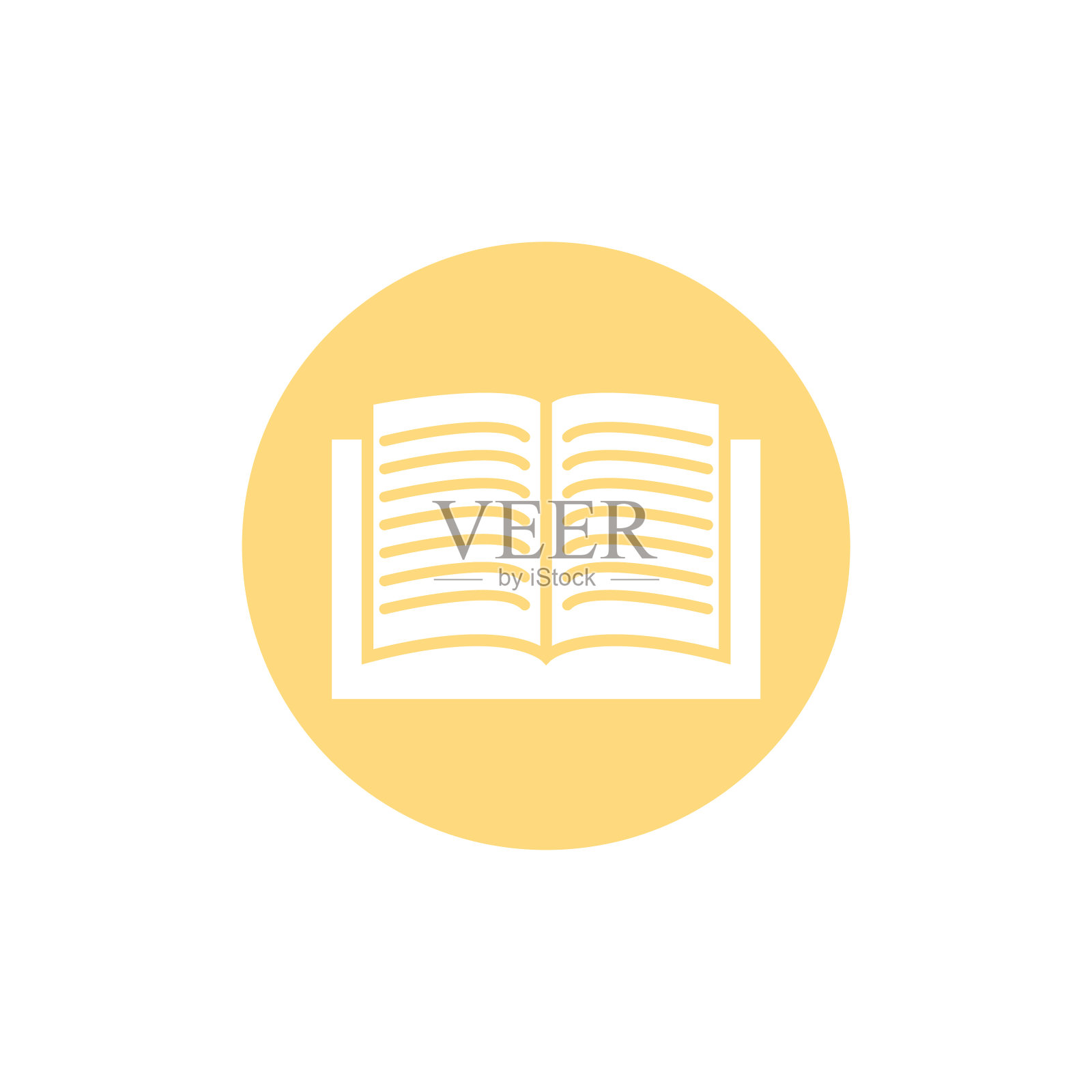 书的图标在时尚的平面风格。向量图标素材