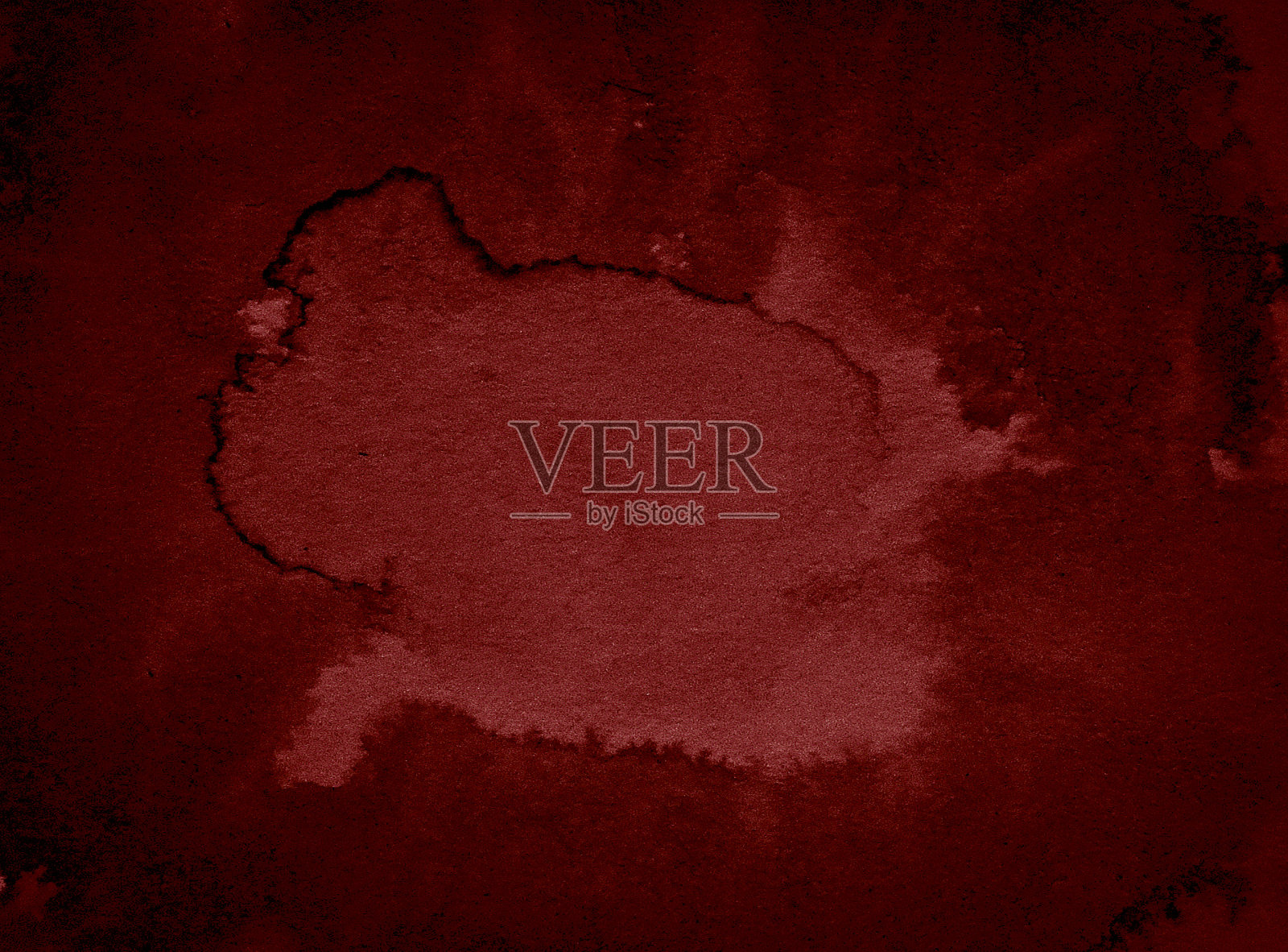 深红色水彩抽象背景，污渍，颜料飞溅，污渍，分离。令人担忧的是，血红色梯度。复古图案的设计和装饰。照片摄影图片