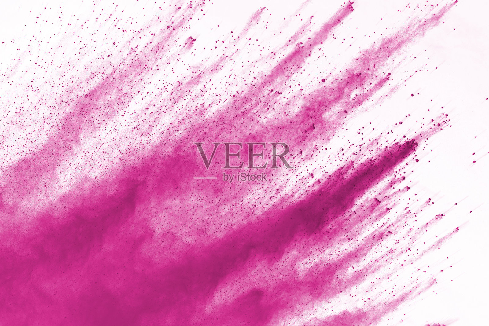 抽象粉溅背景，冻结运动的彩色粉爆炸/投掷彩色粉，彩色闪光纹理的白色背景照片摄影图片