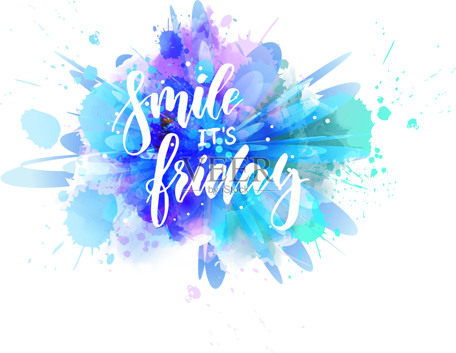 笑一笑，这是星期五，手写的留言插画图片素材