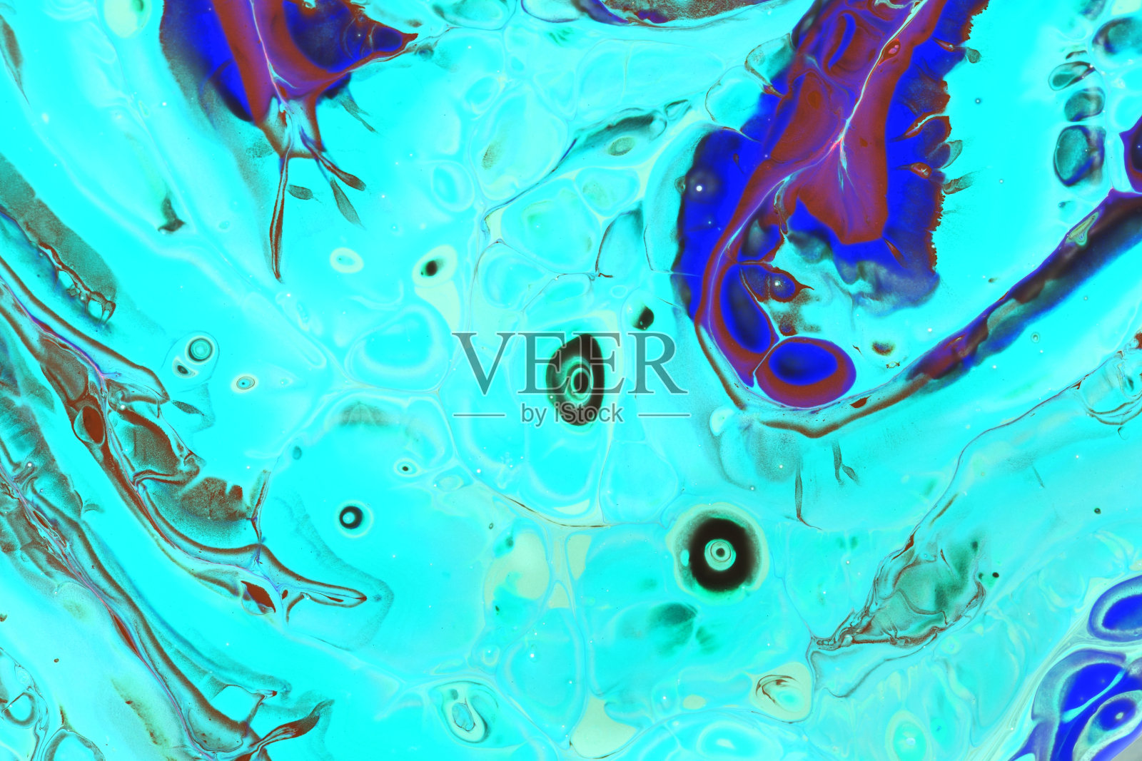 抽象的海蓝宝石颜料插画图片素材