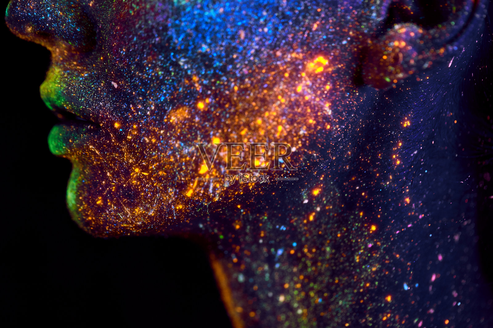 近紫外抽象肖像外太空宇宙照片摄影图片