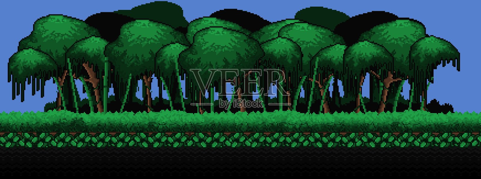 游戏中的像素艺术角色插画图片素材