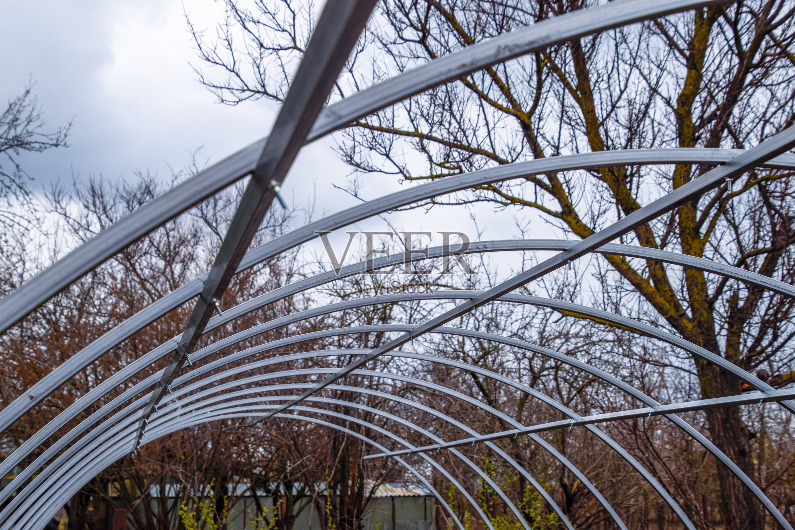 安装聚碳酸酯温室照片摄影图片