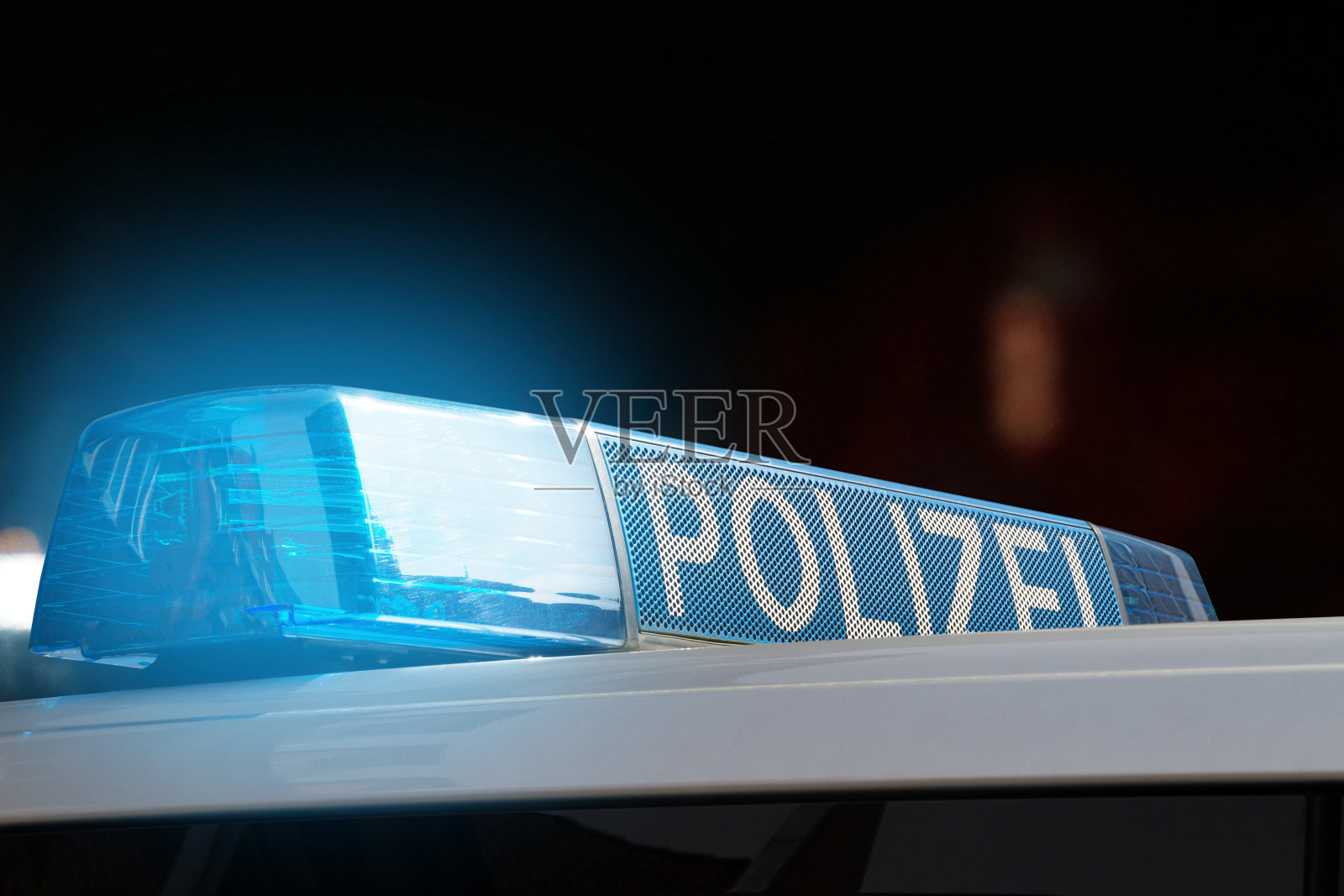 德国警车，有闪光灯照片摄影图片