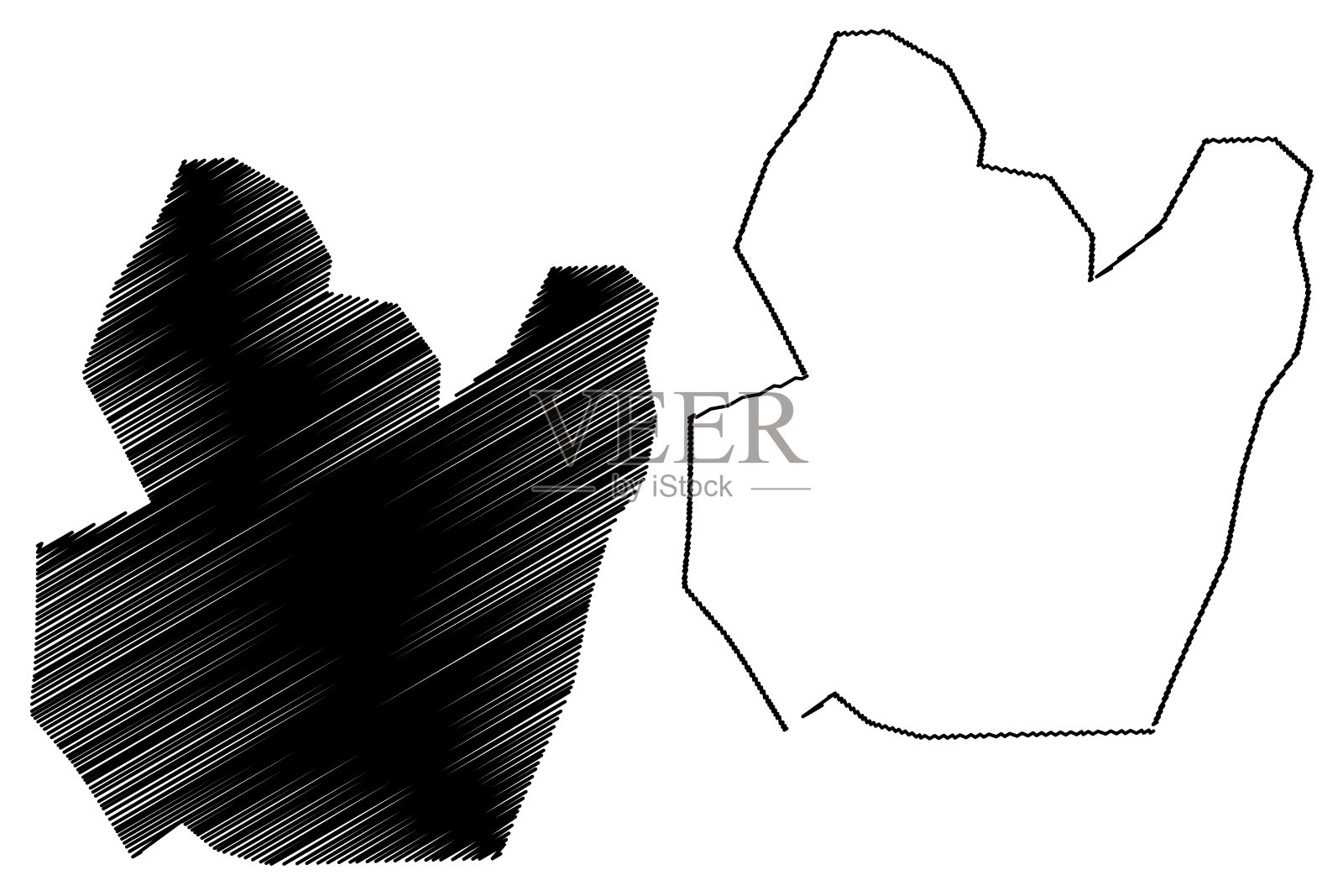巴格达省地图矢量设计元素图片