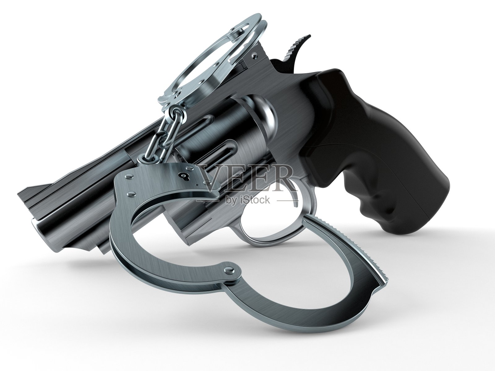 枪用手铐照片摄影图片