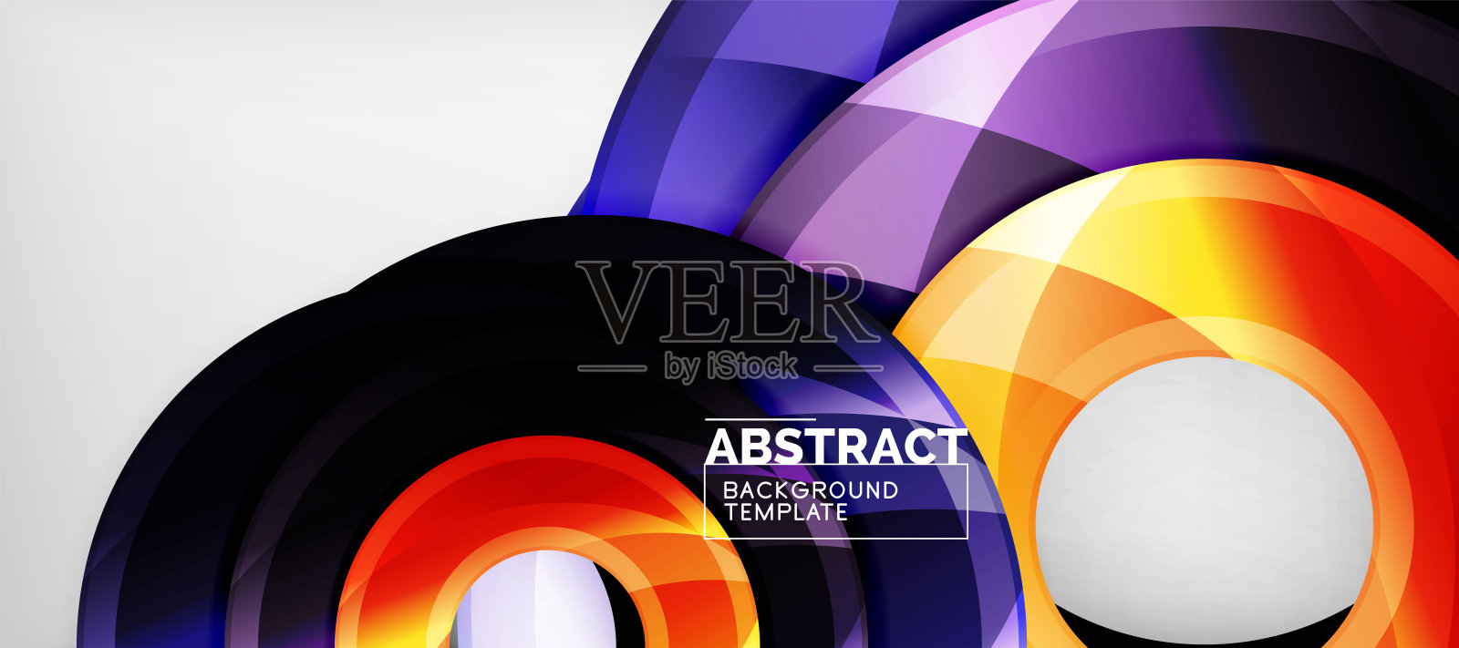 光滑圆几何背景插画图片素材