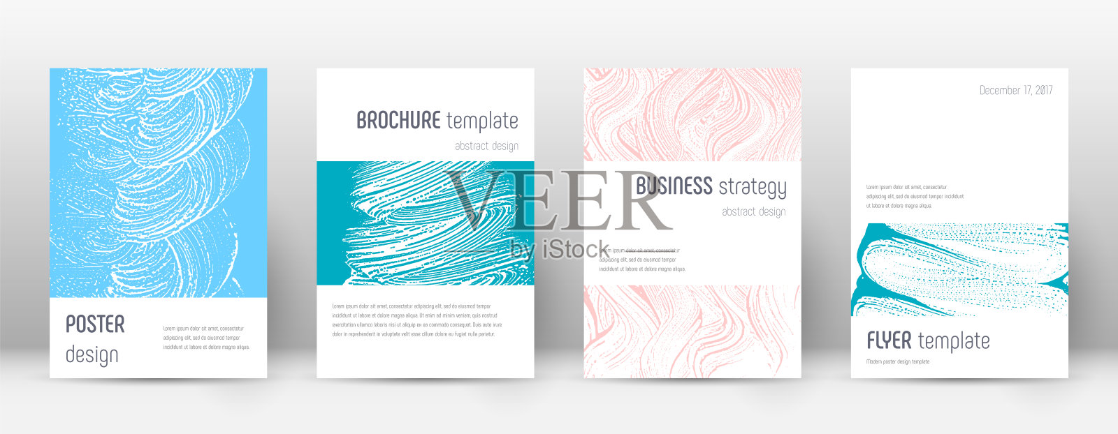 封面页设计模板。简约的小册子设计模板素材