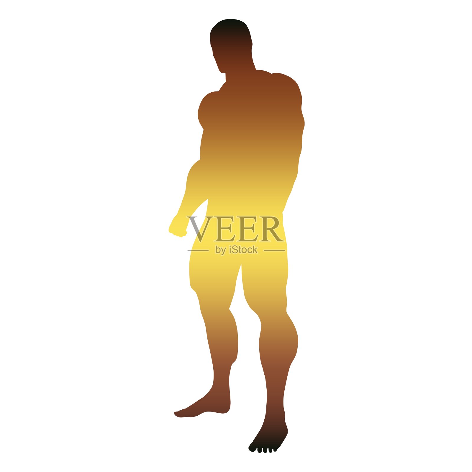 健美运动员剪影图像设计元素图片