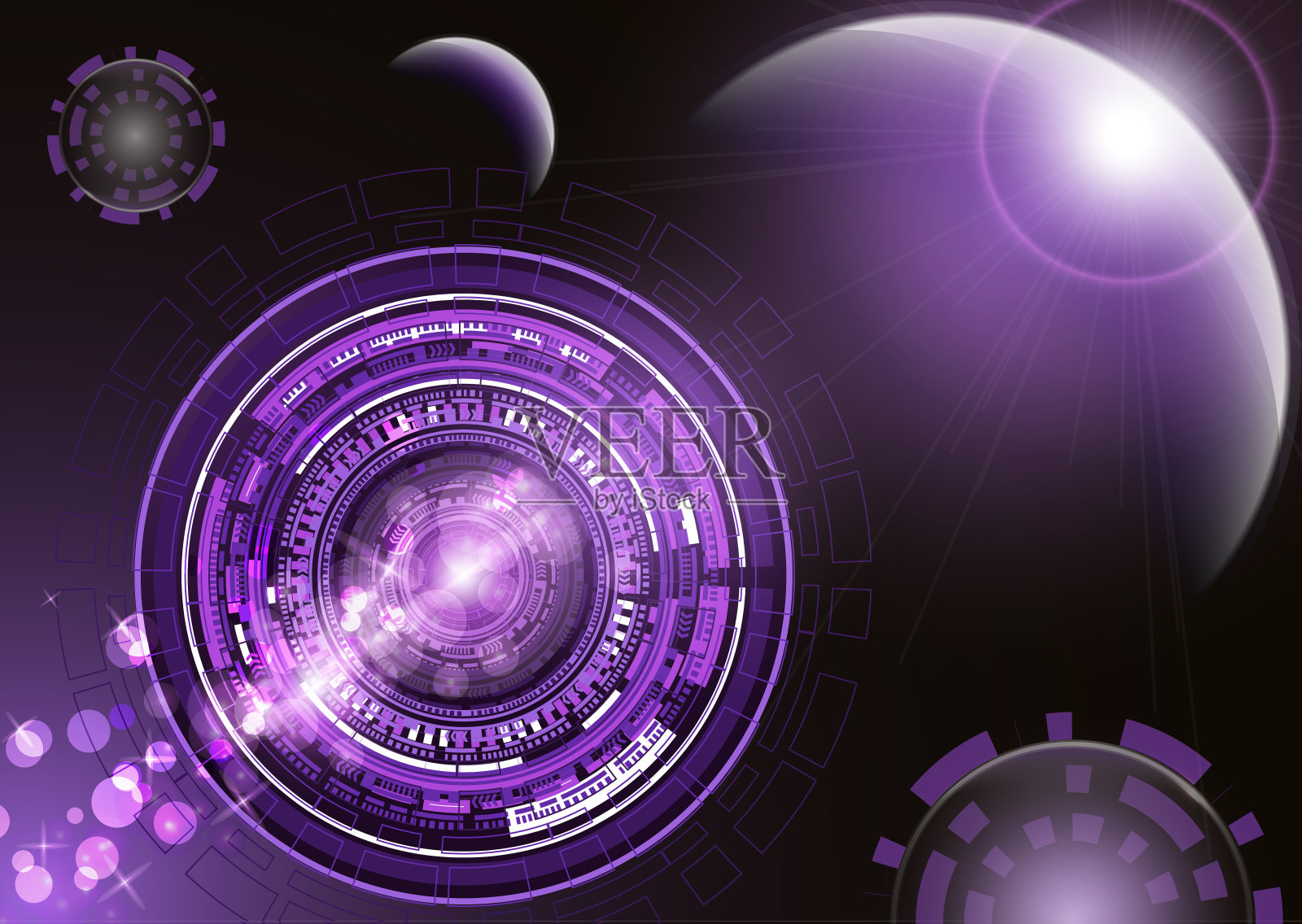 全球国际信息交流。行星空间现代技术的未来金融银行。二进制代码web安全支付业务矢量插图-矢量图形插画图片素材