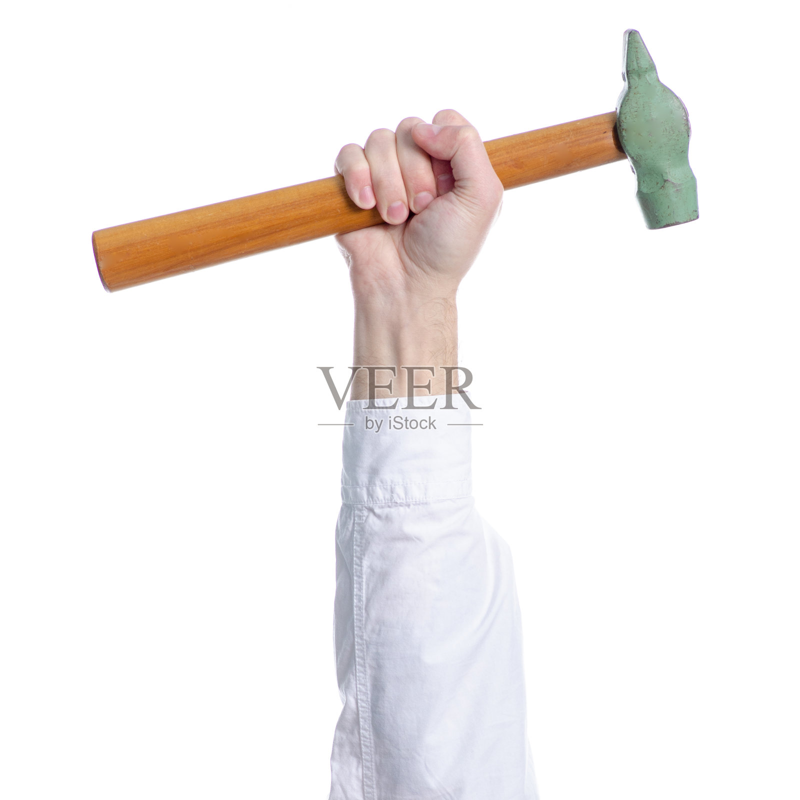 手里拿着锤子照片摄影图片