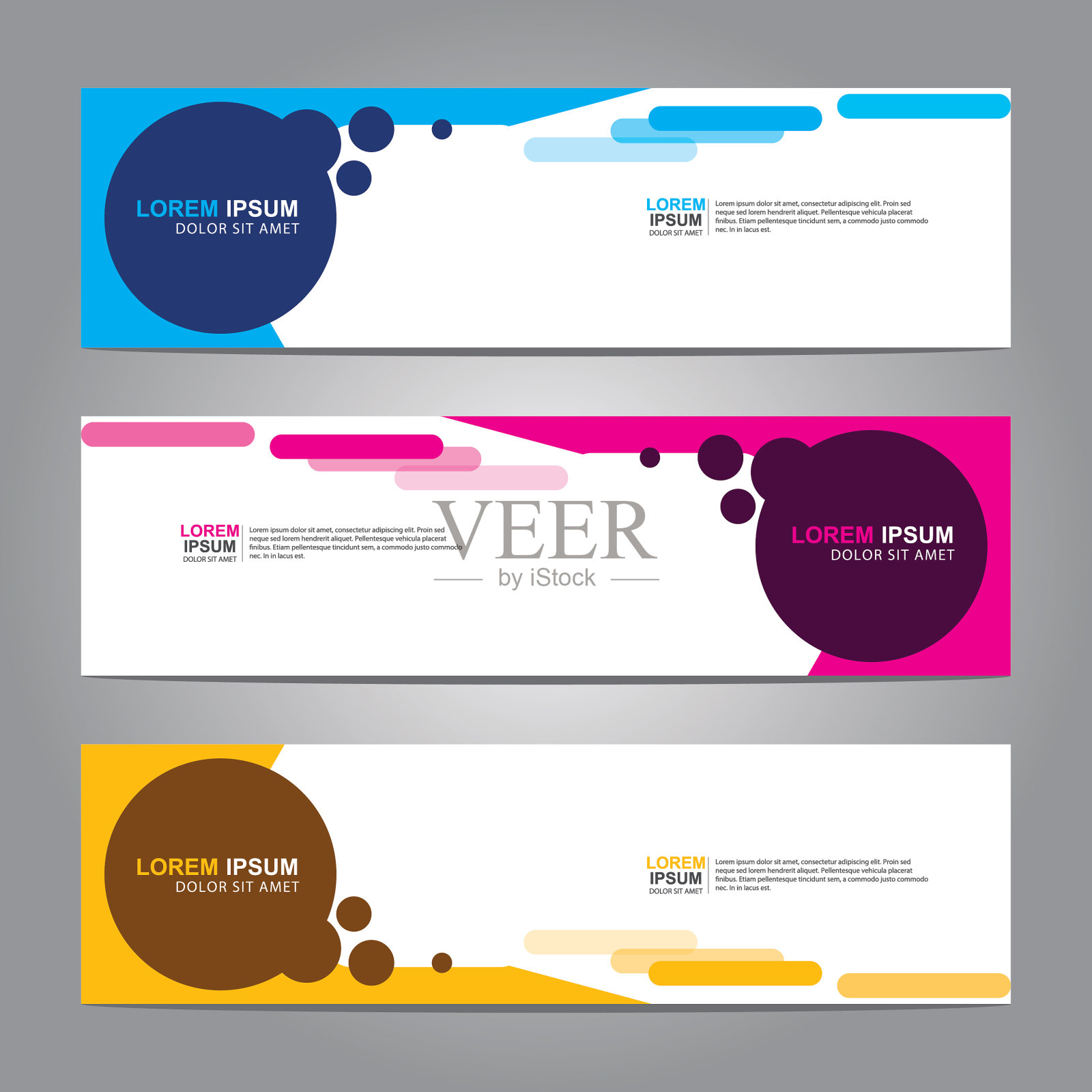 矢量抽象网页横幅设计模板设计模板素材