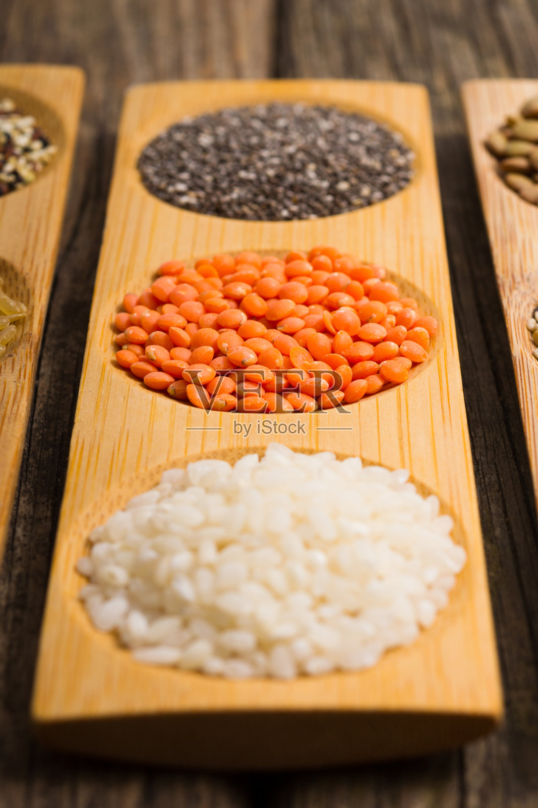 大米，红扁豆，奇异子照片摄影图片