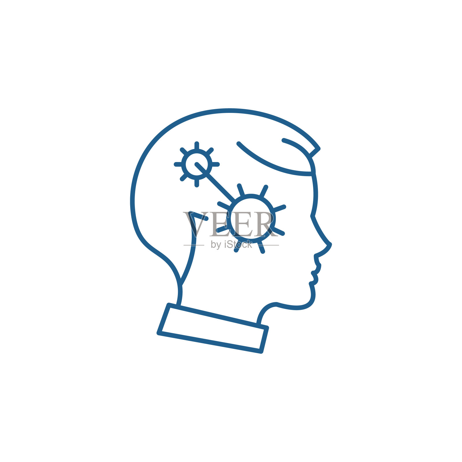 焦点线图标概念。聚焦平面矢量符号、符号、轮廓插图。插画图片素材