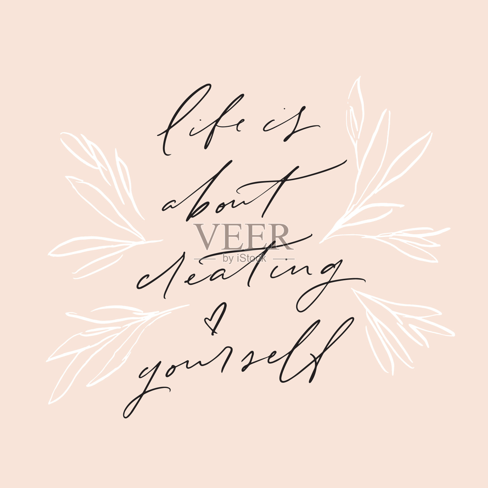 现代手写排版插画图片素材