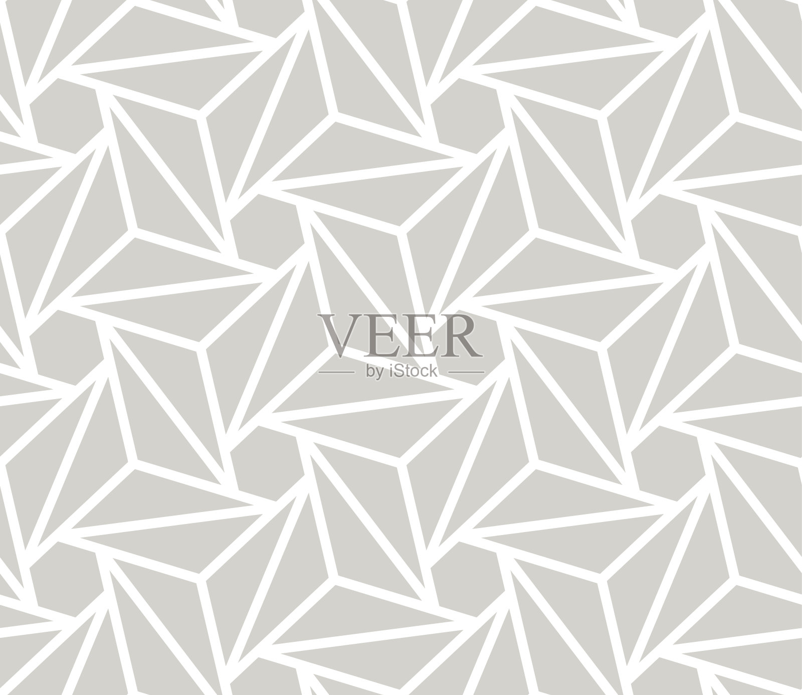 摘要简单几何矢量无缝模式与白线纹理的灰色背景。浅灰色现代壁纸，明亮的瓷砖背景，单色图形元素插画图片素材