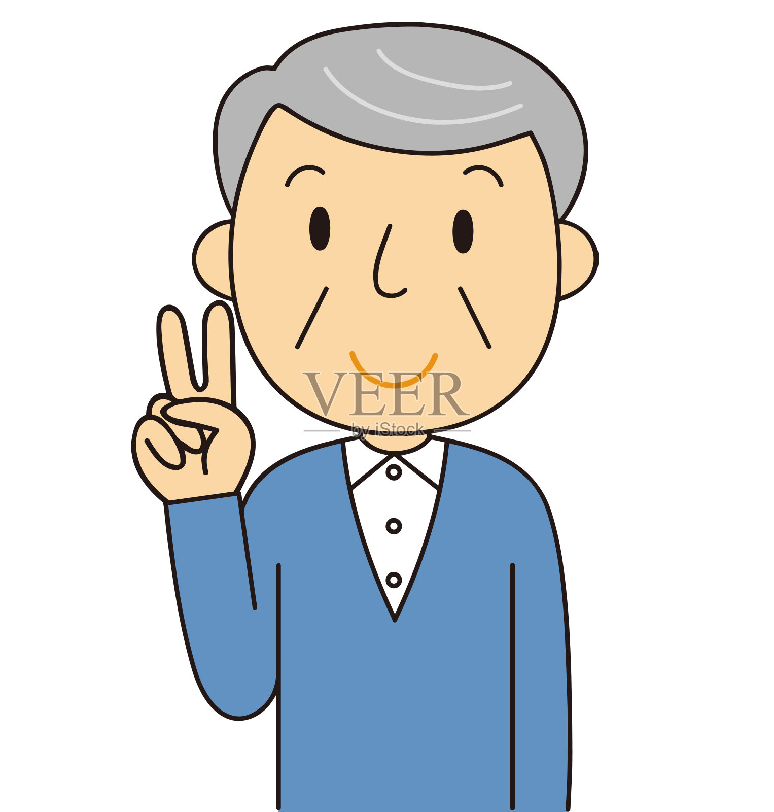 长者的姿态和行为设计元素图片