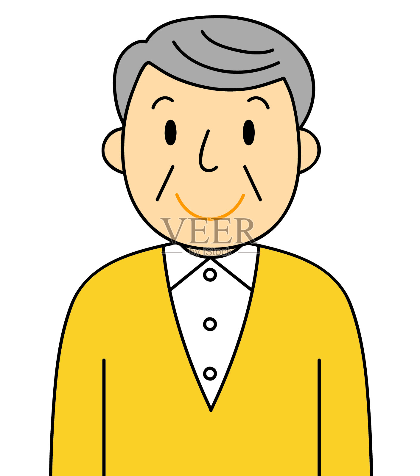 长者的姿态和行为设计元素图片