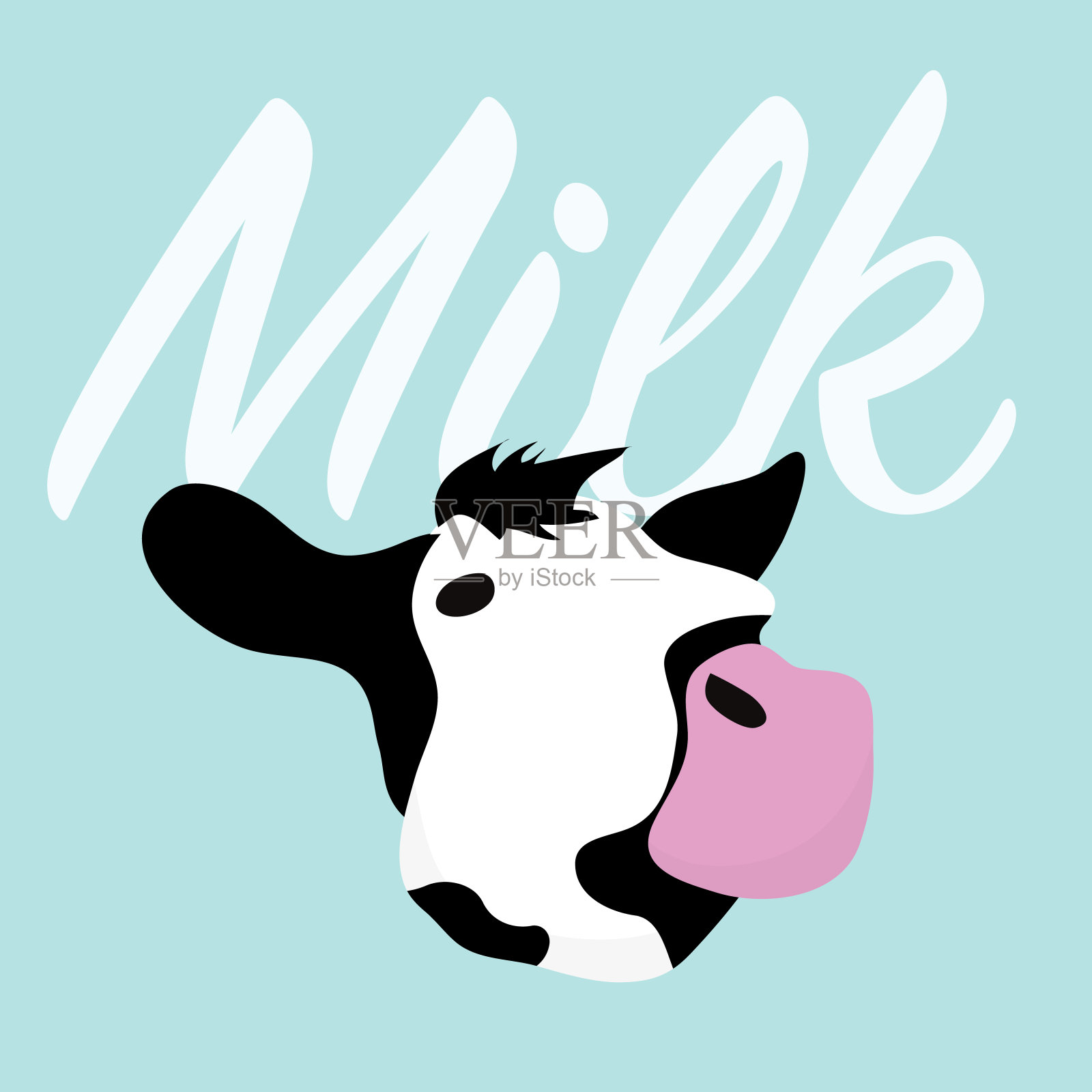 牛矢量贴纸插画图片素材