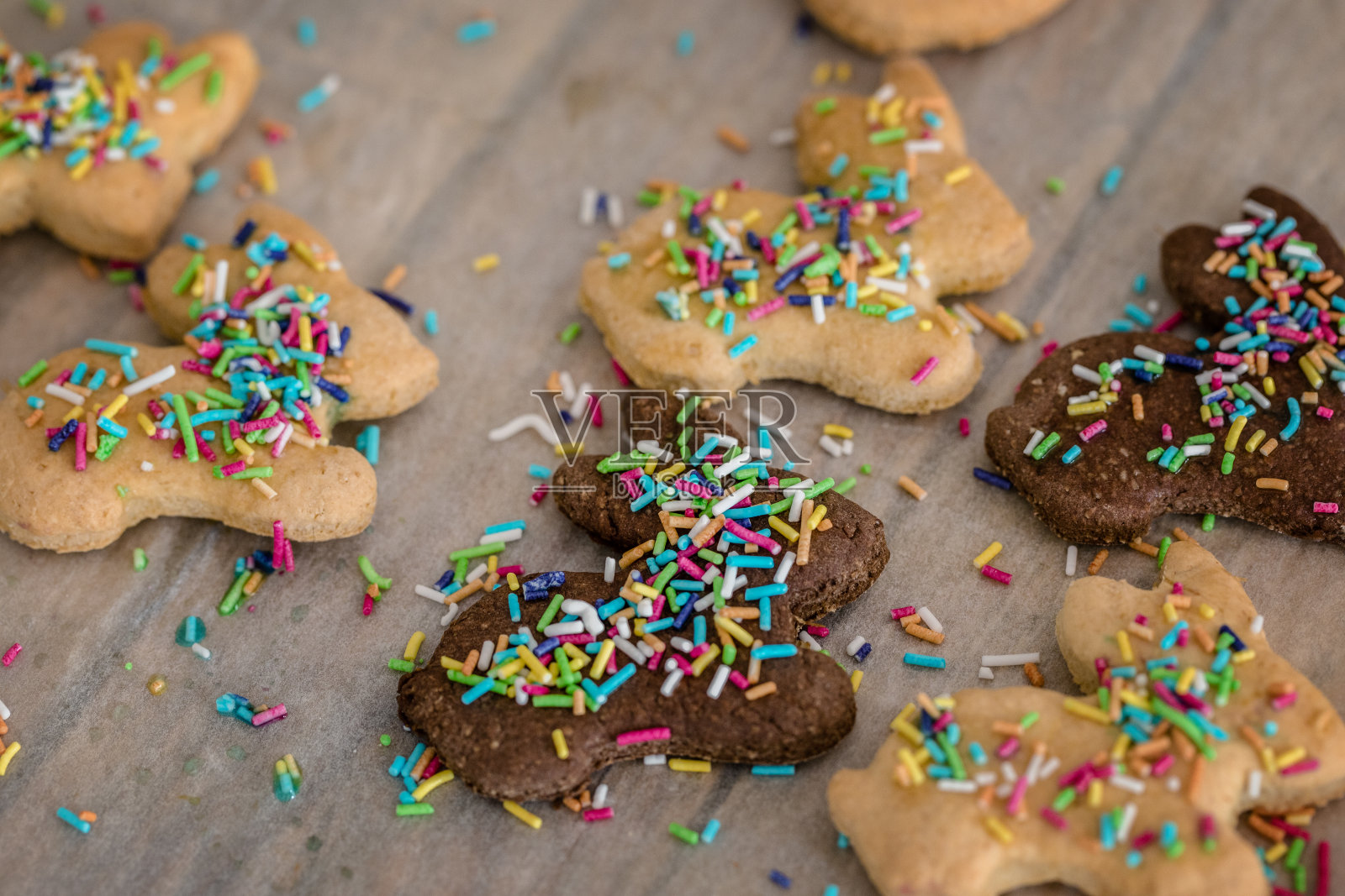 复活节兔子饼干特写照片摄影图片