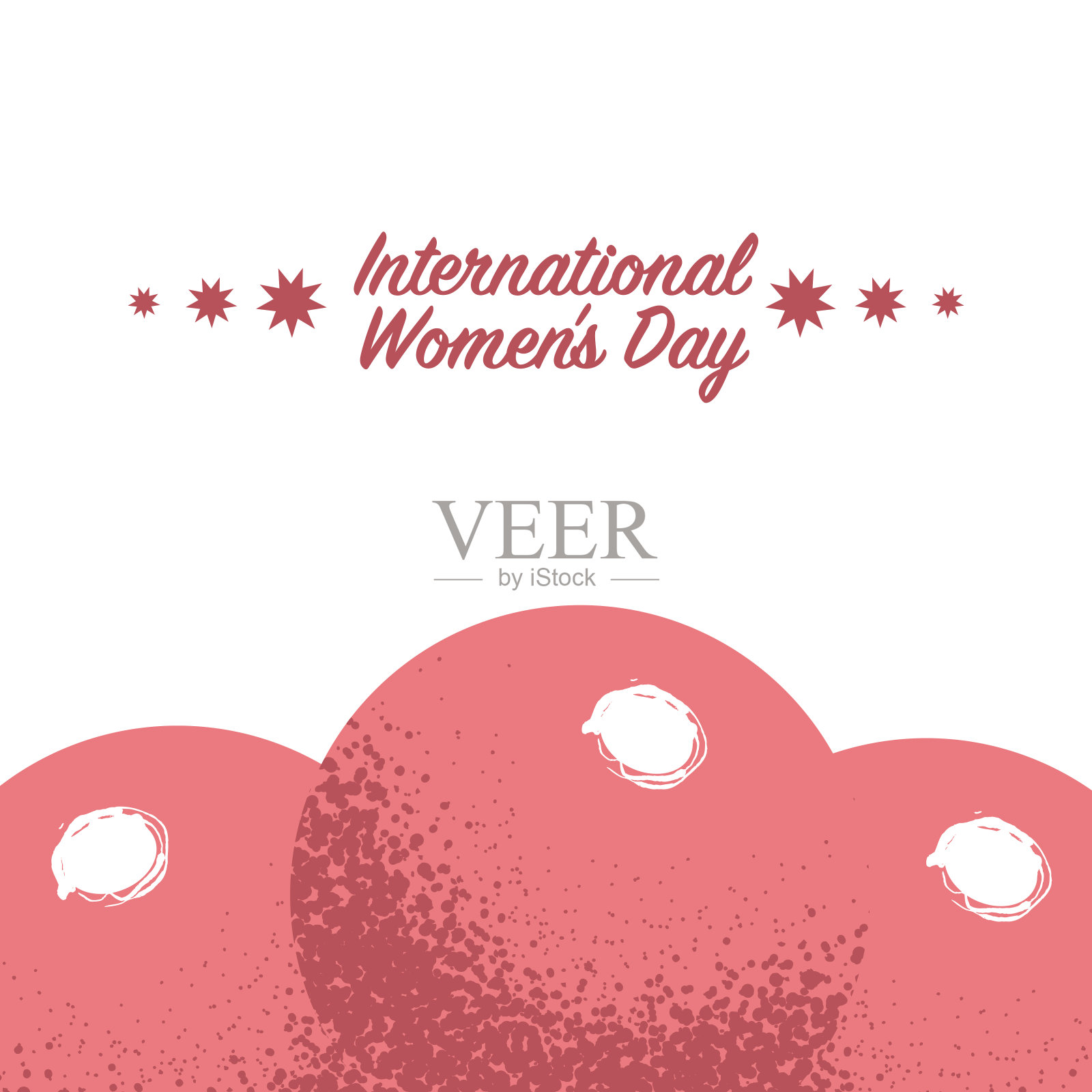 海报与冬青浆果在扁平风格。插画图片素材