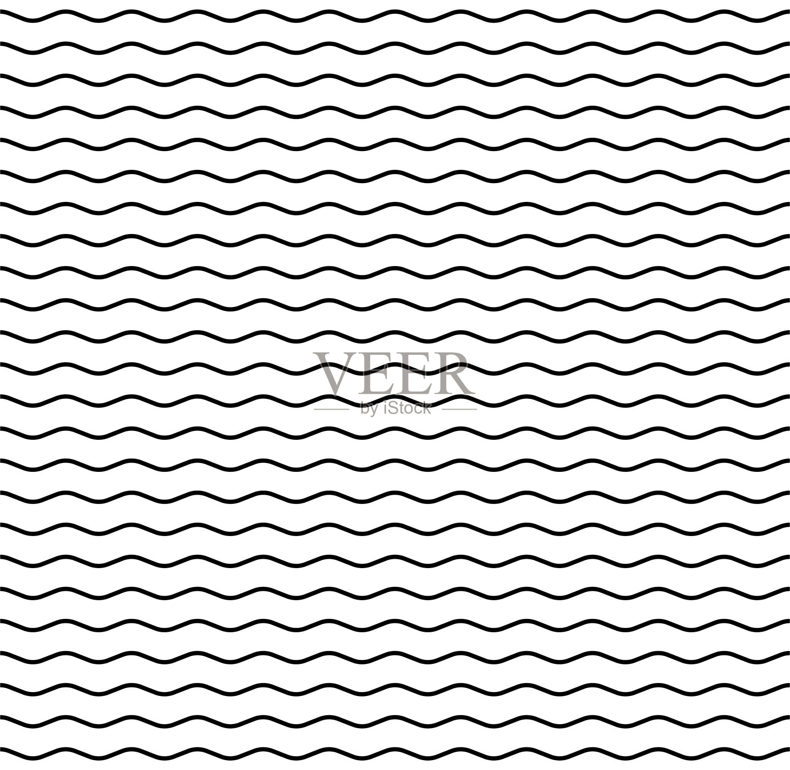 波浪背景图案。水的模式。向量插画图片素材