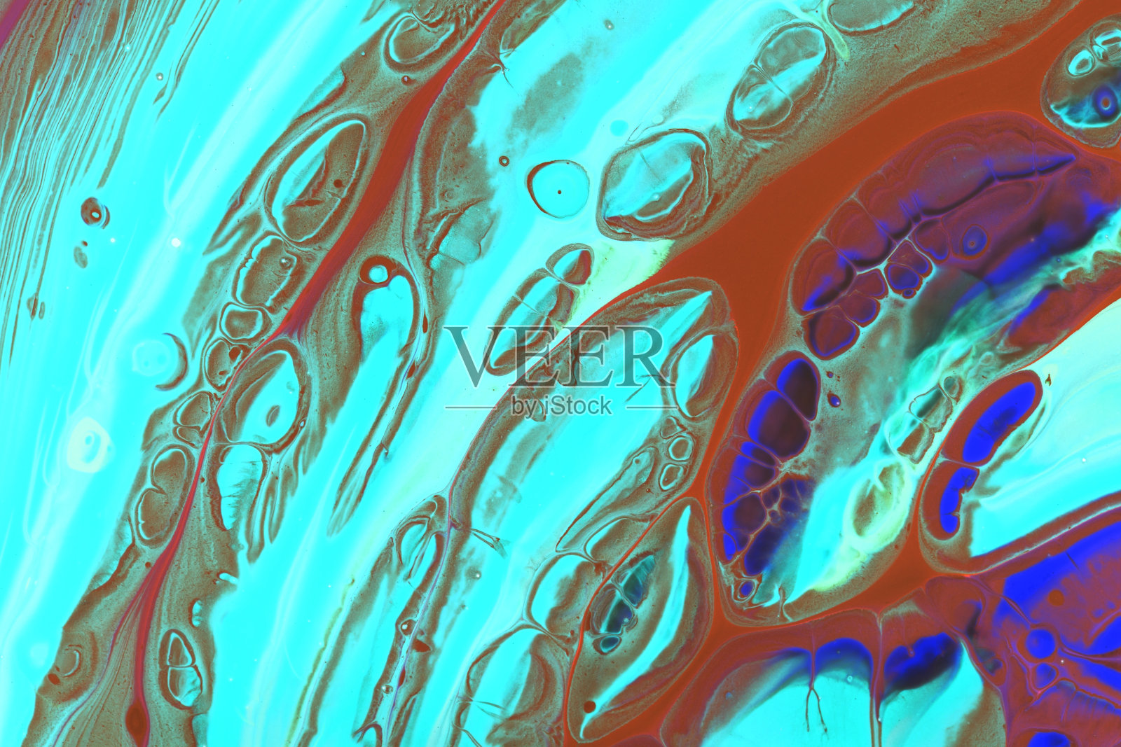 抽象的海蓝宝石颜料照片摄影图片