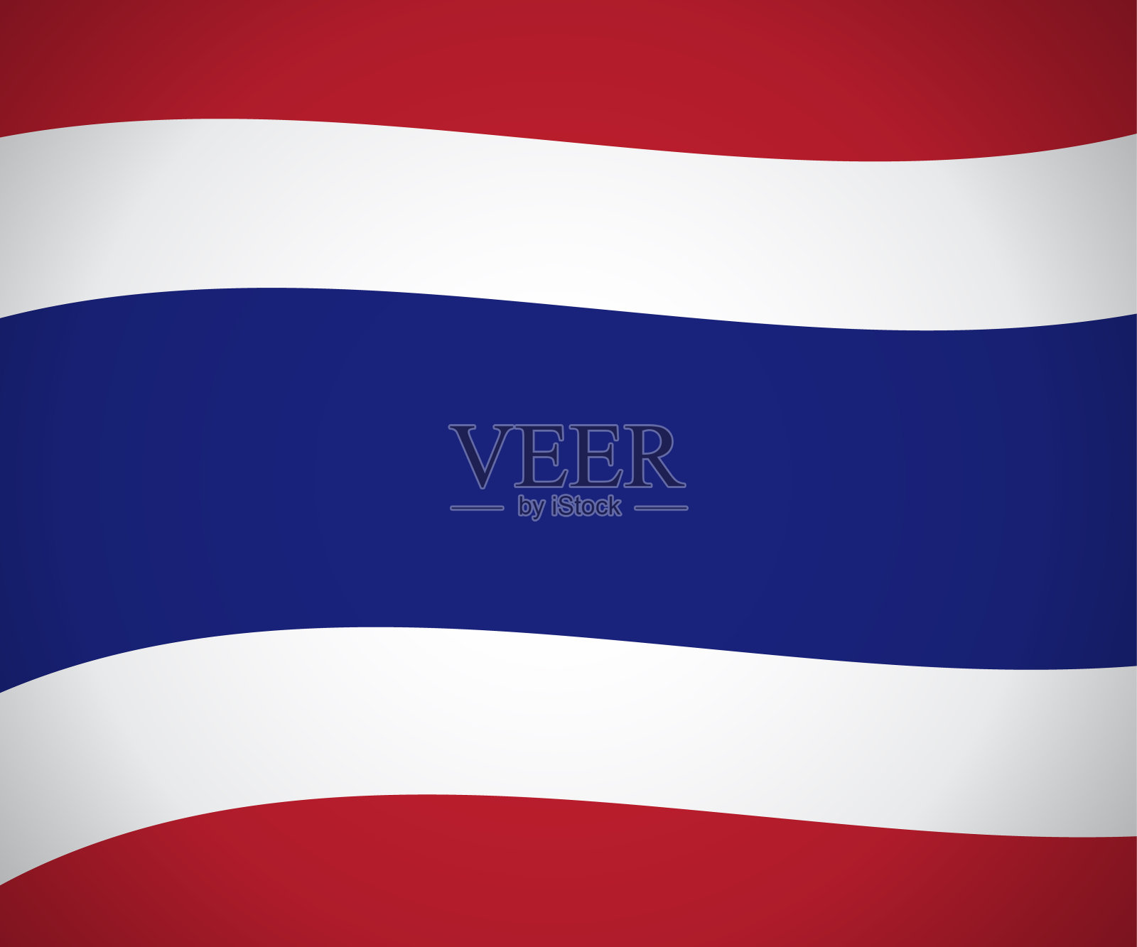 挥舞泰国国旗，矢量插画图片素材