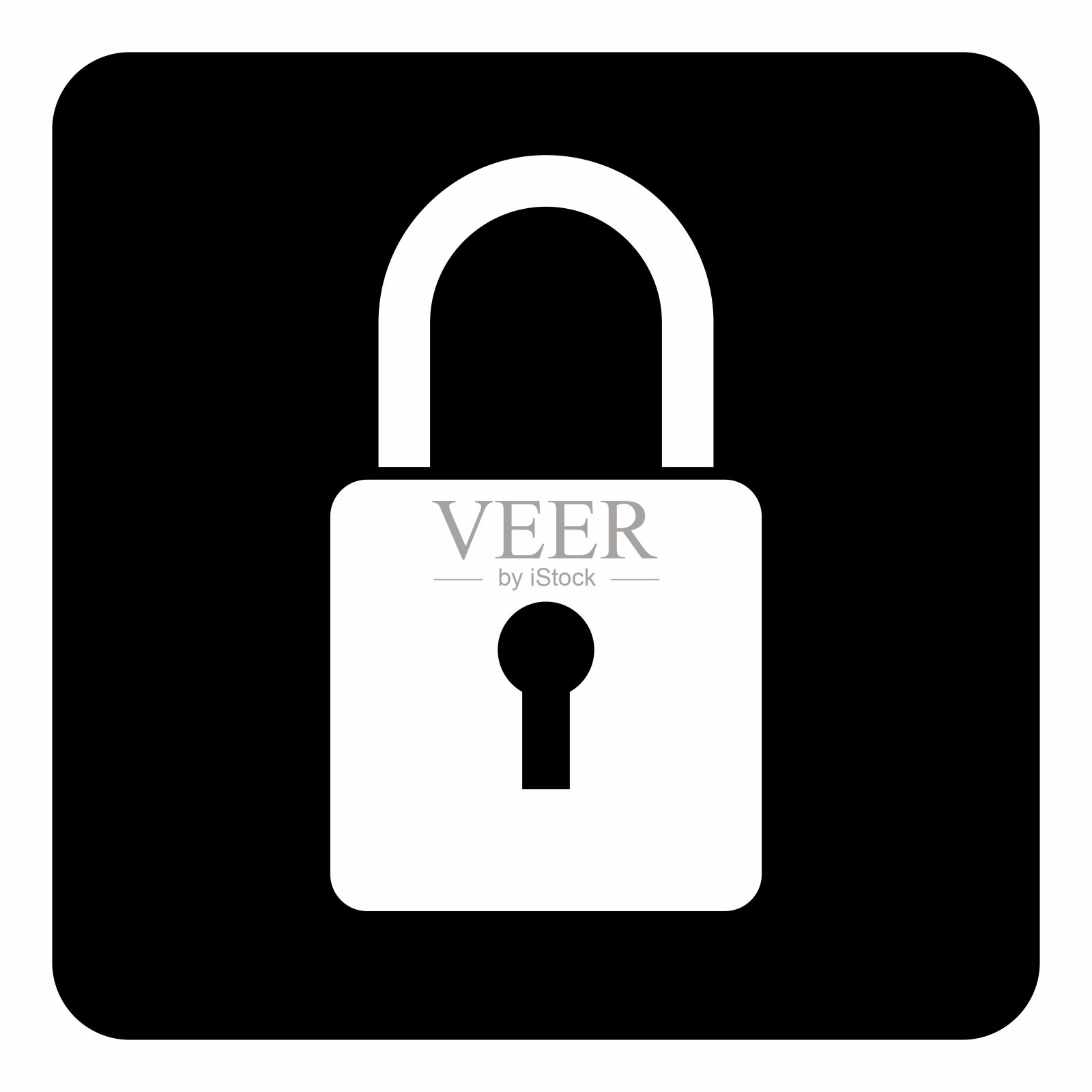 挂锁图标说明插画图片素材