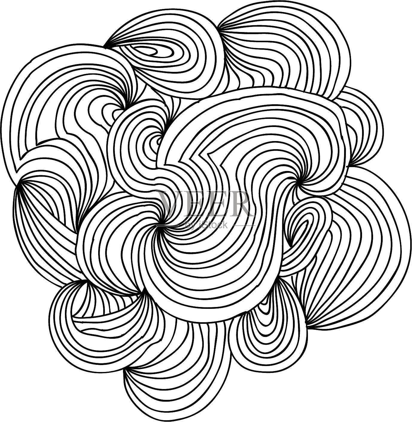 a ball of yarn pattern插画图片素材