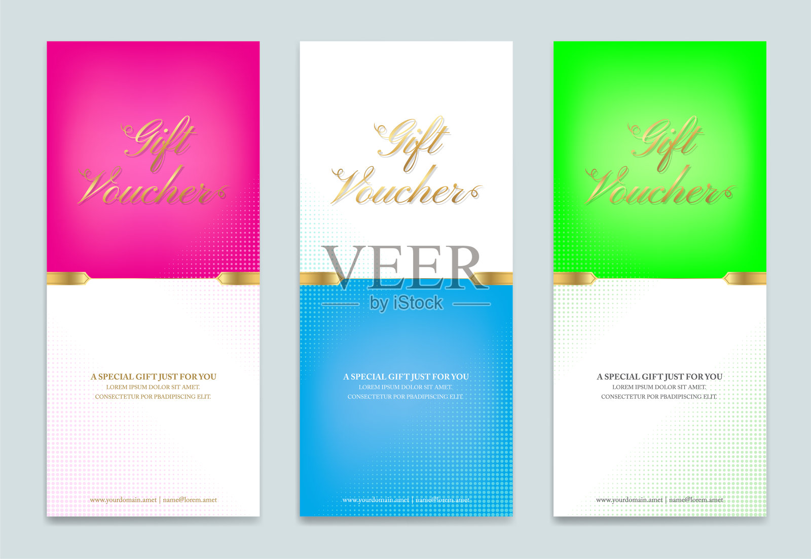 礼品券，代金券，礼品卡或现金券模板矢量格式插画图片素材