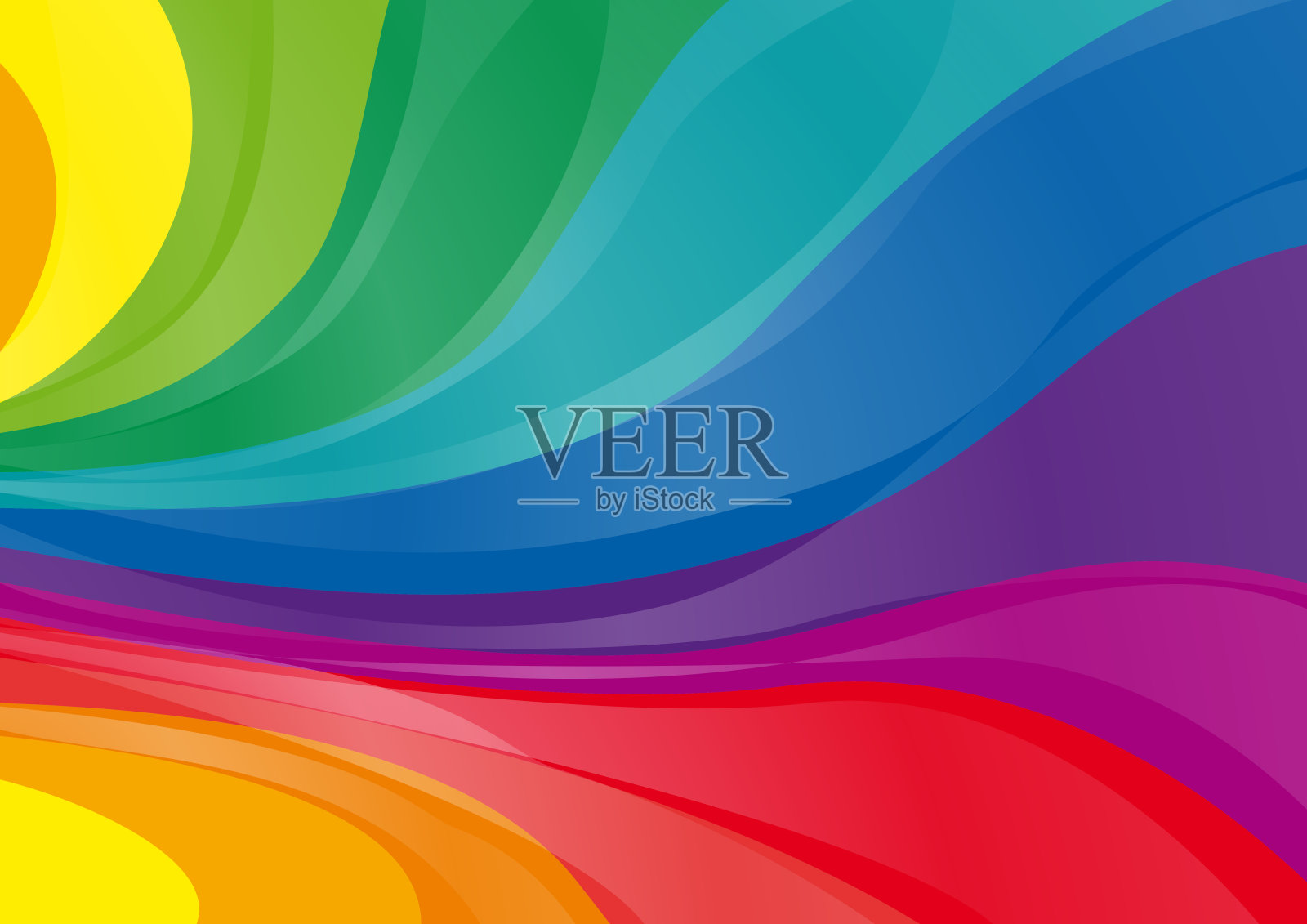 彩色彩虹飞溅在抽象的形状插画图片素材