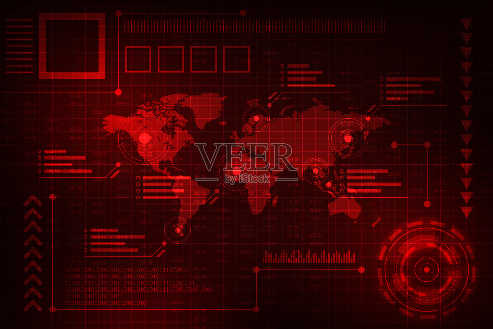 用于通知地形紊乱的界面。插画图片素材