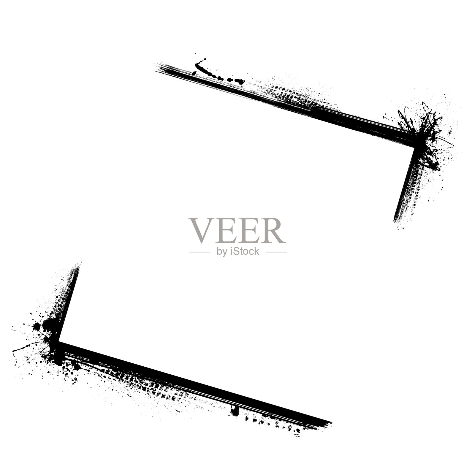 设定轮胎轨迹线插画图片素材