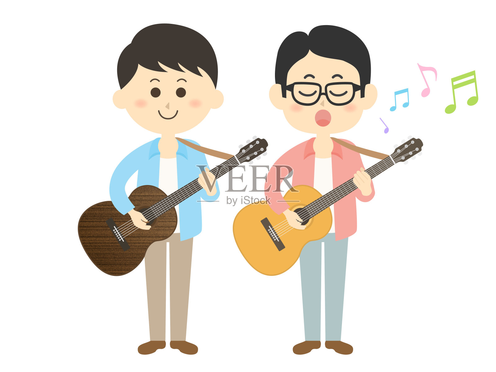 歌手插画图片素材