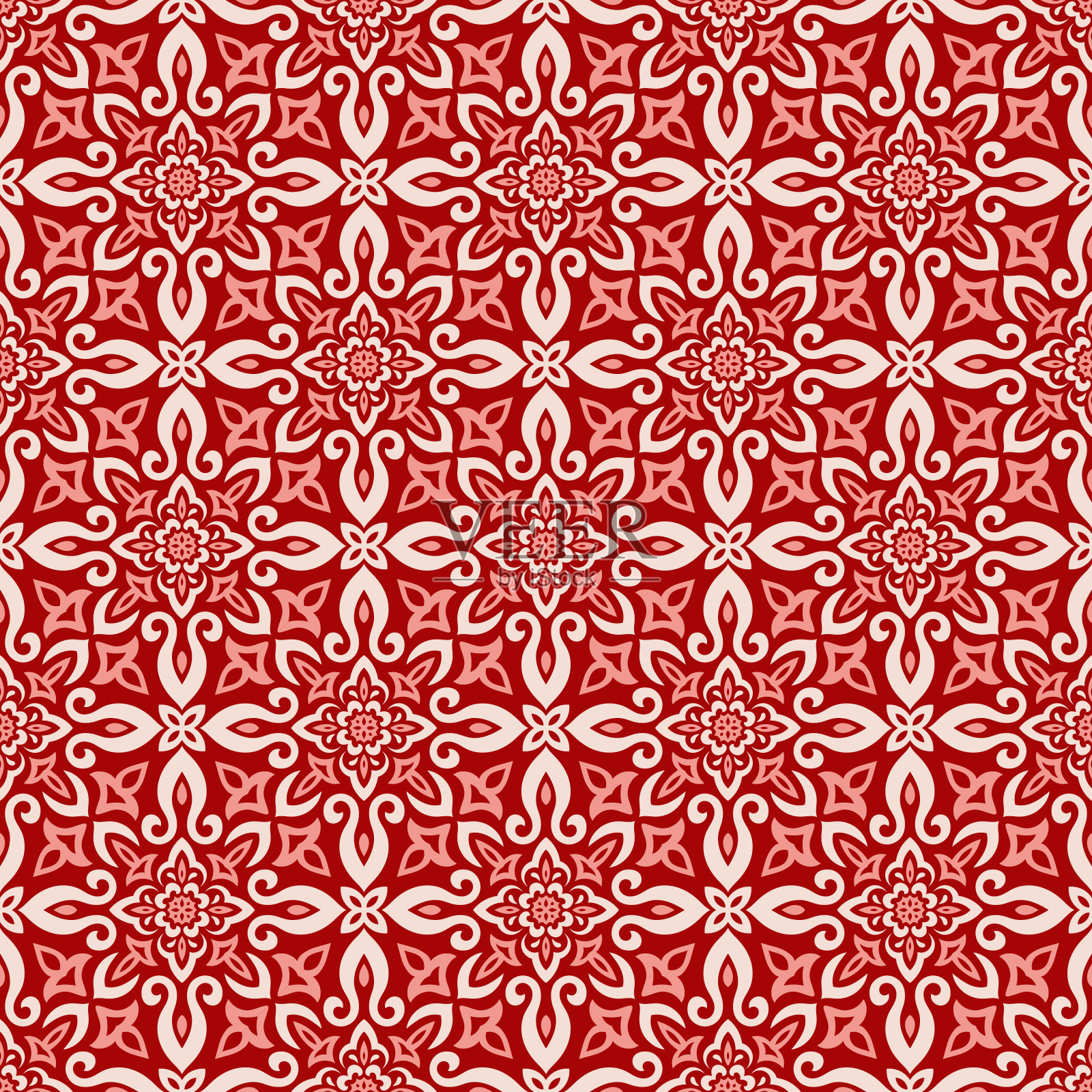 Azulejos瓷砖矢量无缝模式插画图片素材