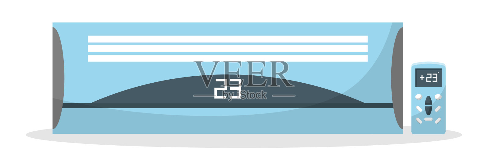 空调平面矢量图插画图片素材