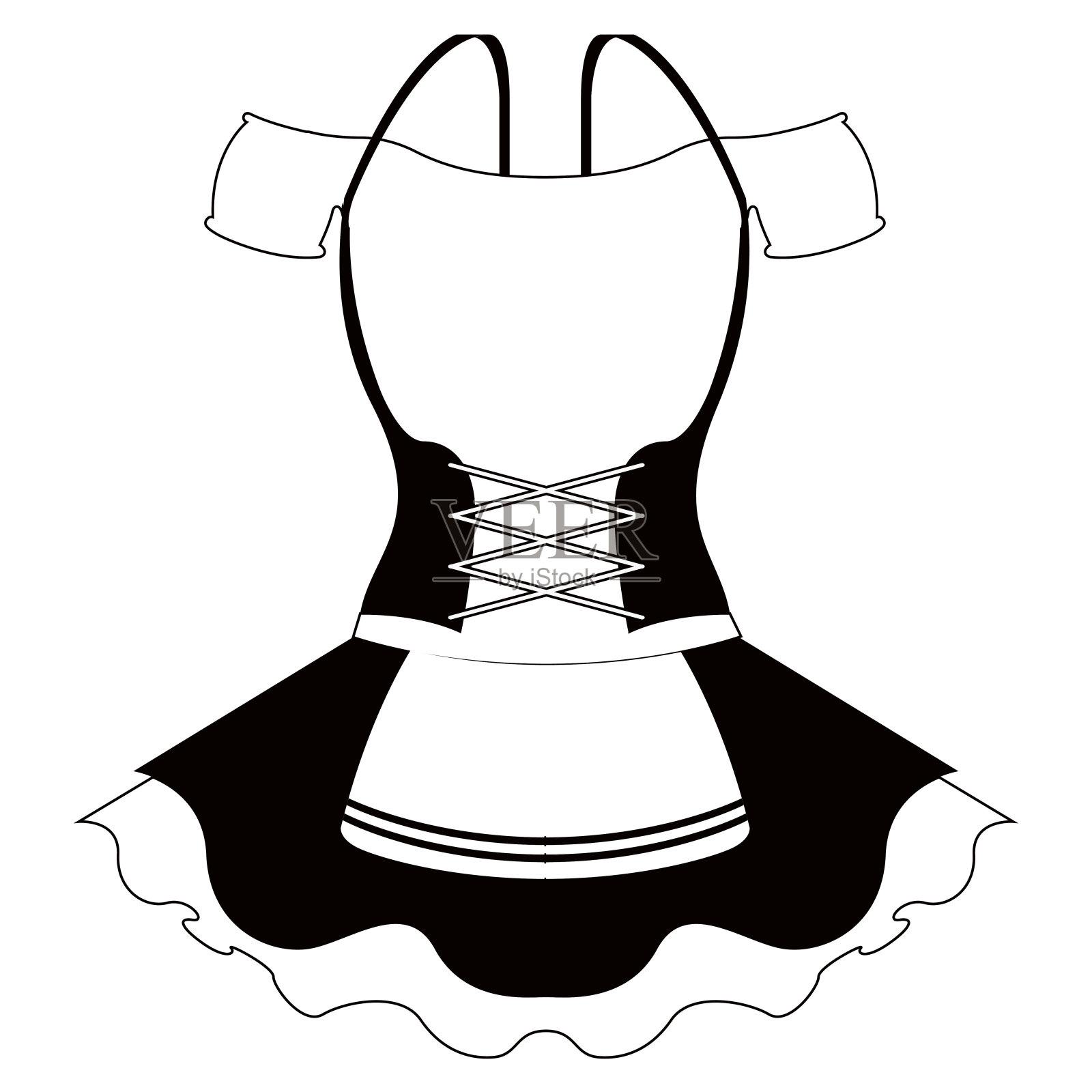 传统的啤酒节女装图标插画图片素材