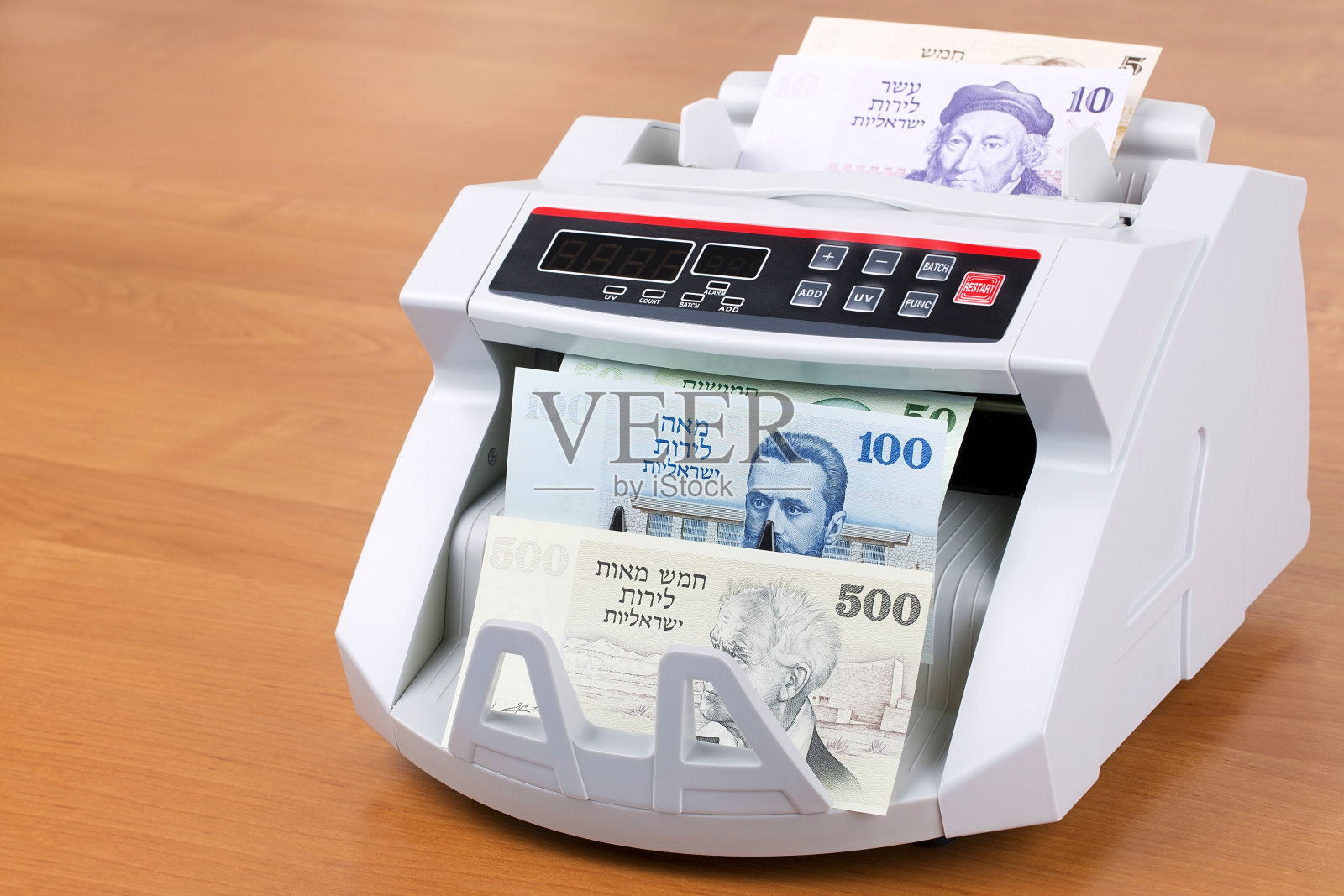 以色列旧钞清点机照片摄影图片