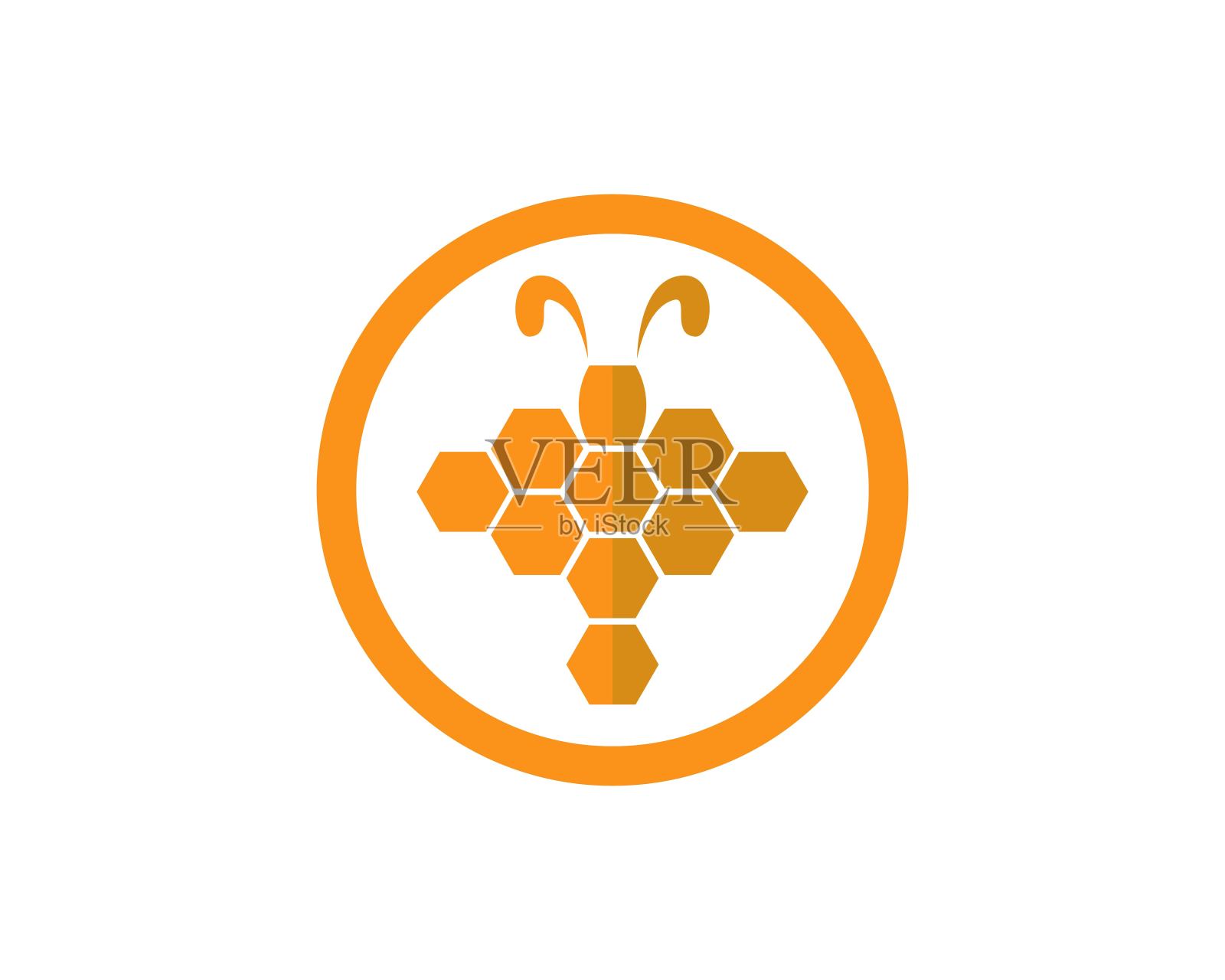 蜜蜂图标矢量图图标素材