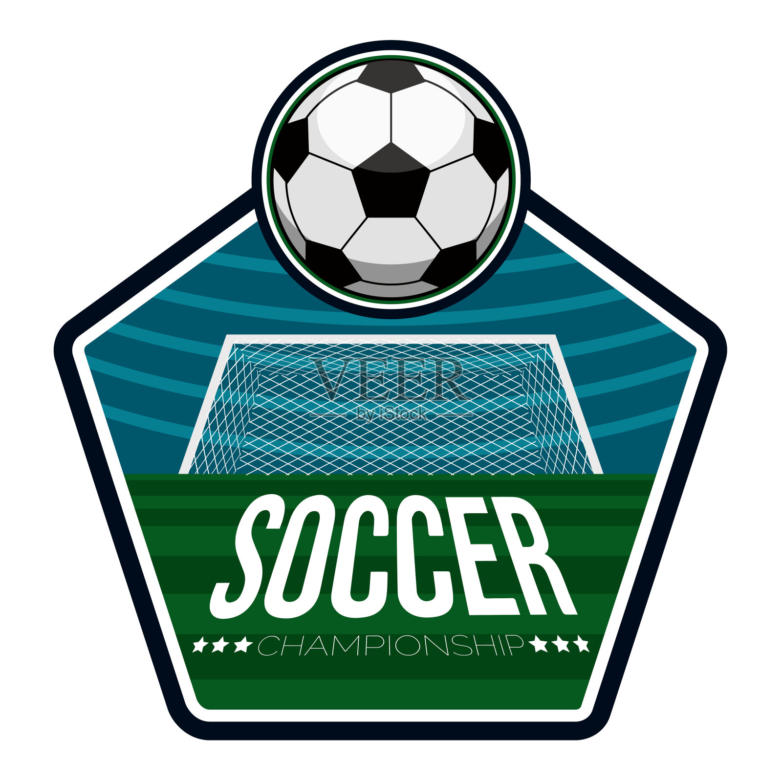 孤立的足球的标签插画图片素材