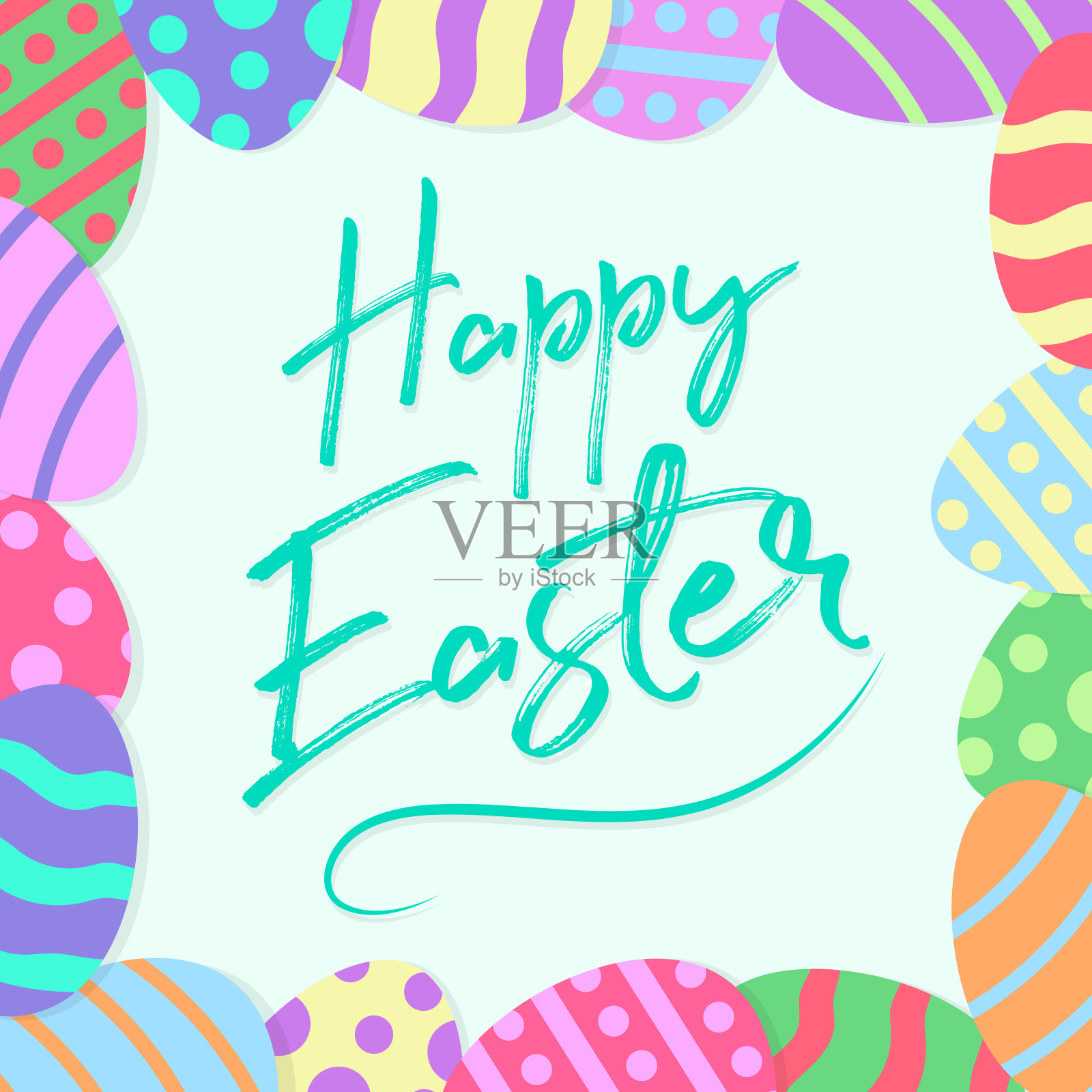 复活节海报的背景插画图片素材