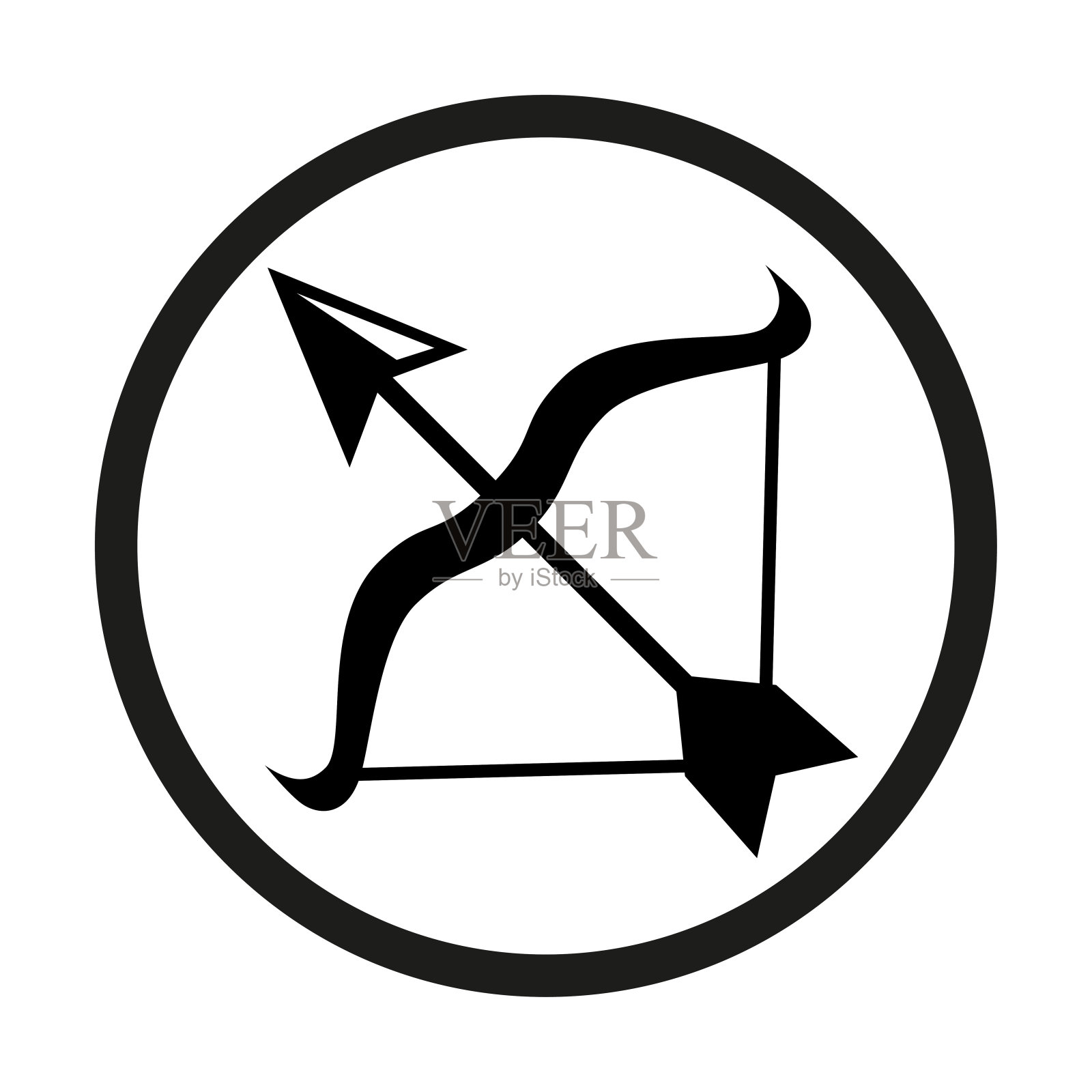 星座:射手座孤立插画图片素材