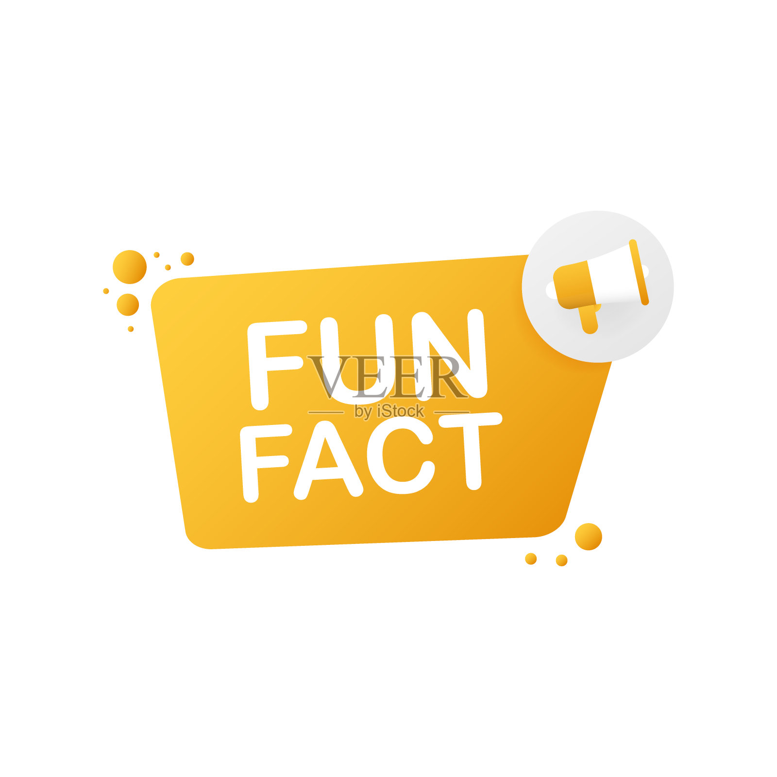 手持扩音器-有趣的事实。矢量插图。插画图片素材